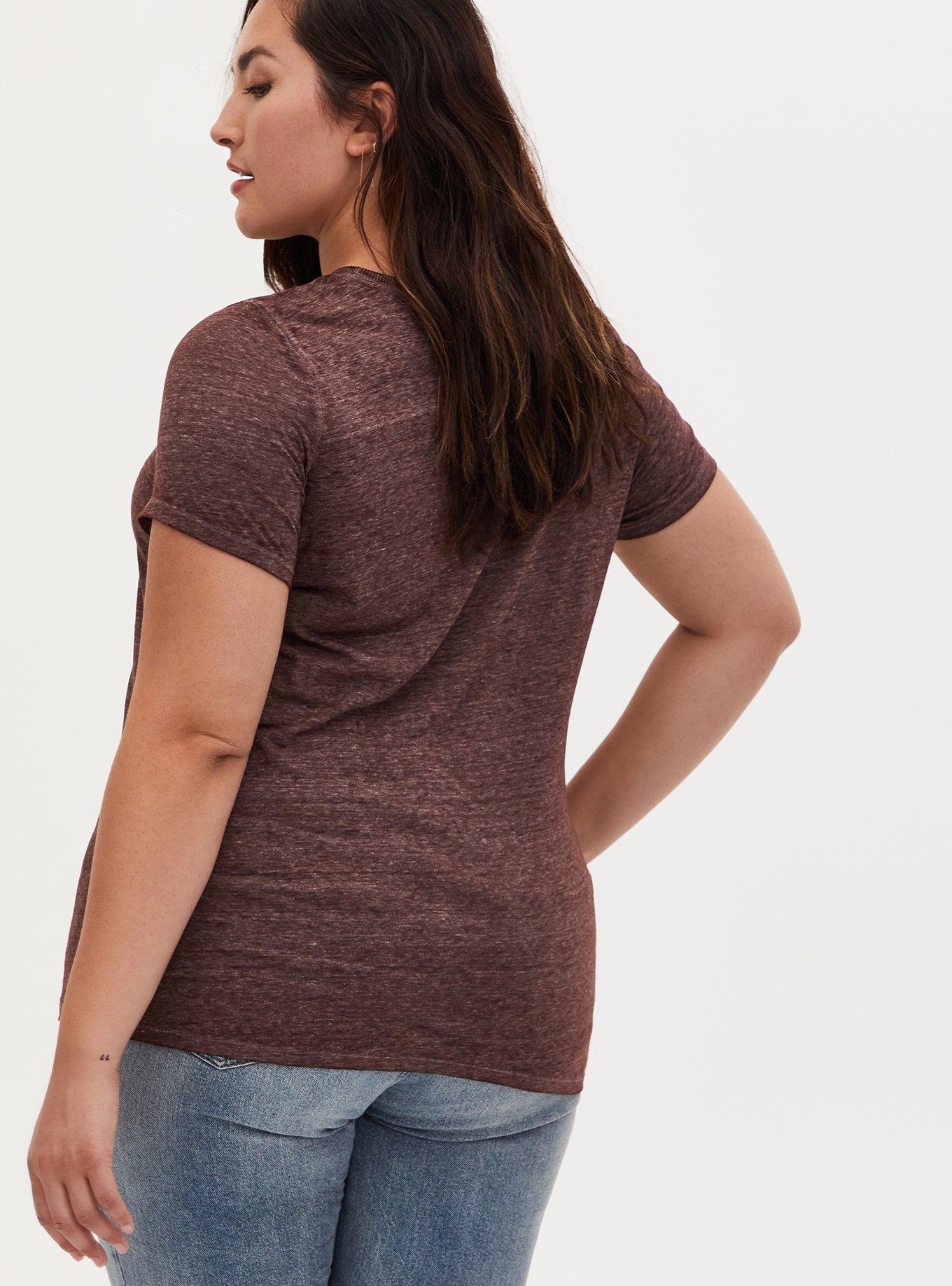 Plus Size Grateful Classic Fit Tee - Vintage Burnout Rust Brown, DEEP MAHOGANY, alternate