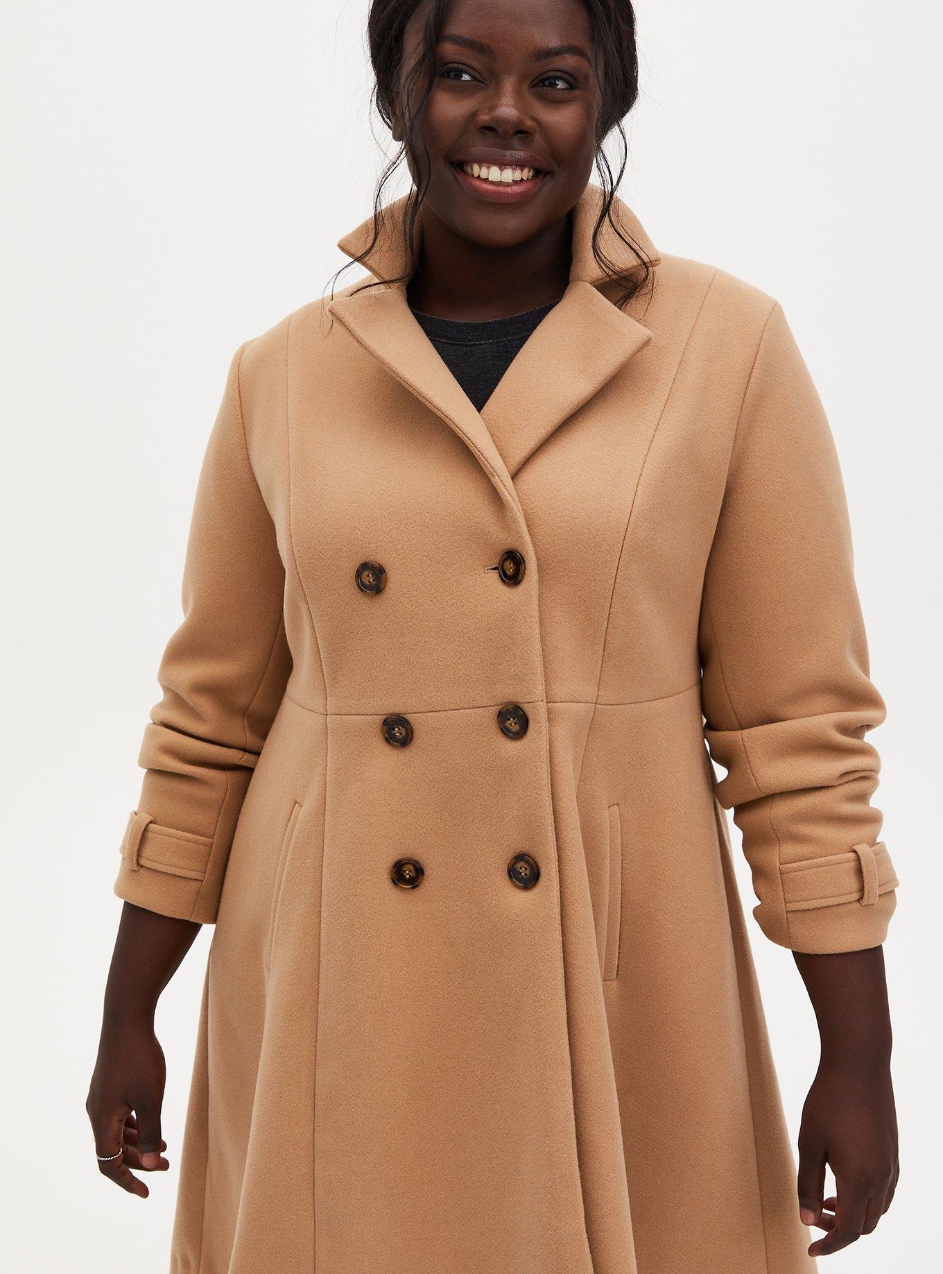 Plus Size Wool High Low Coat Torrid