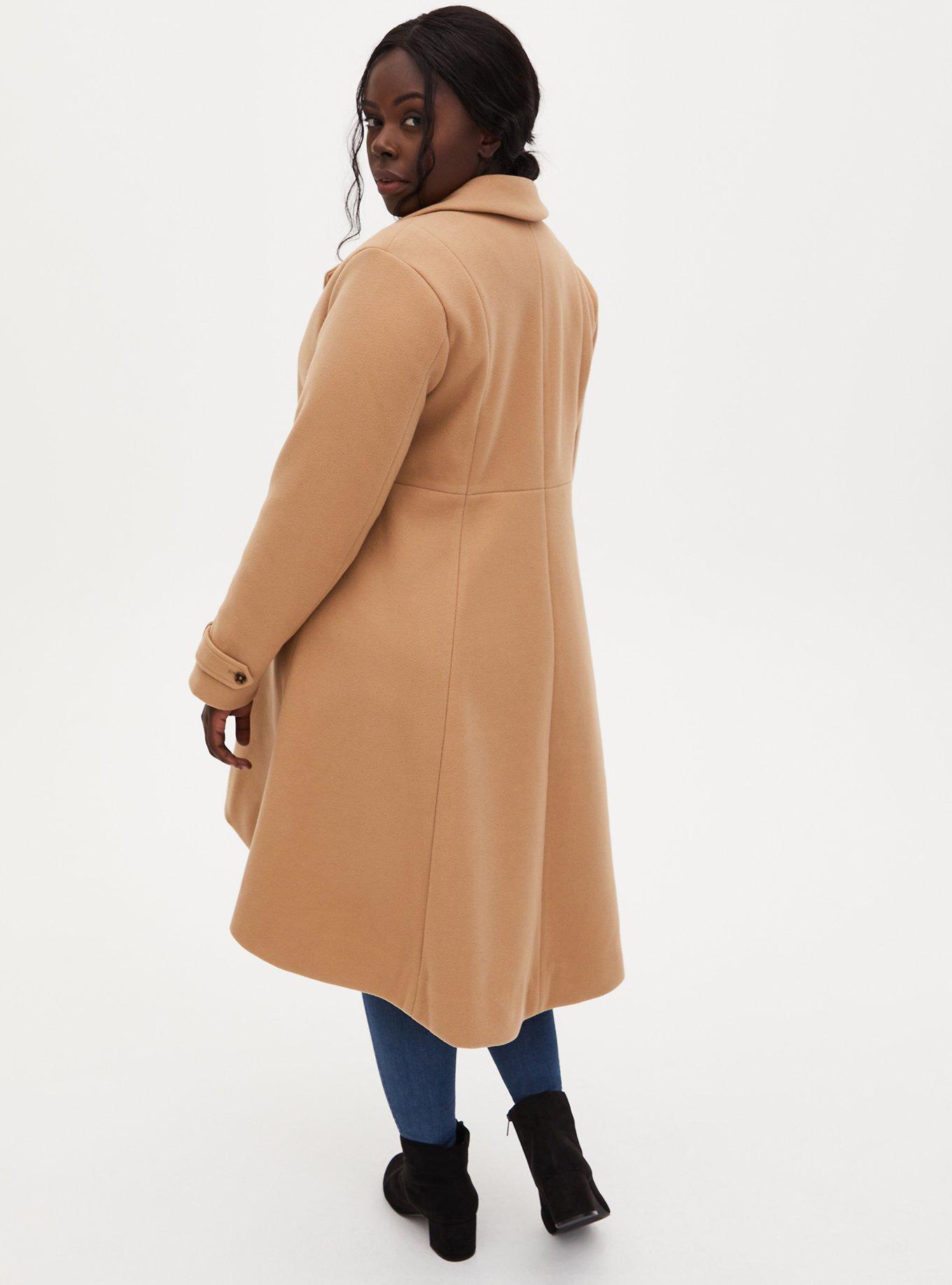 Plus Size Wool High Low Coat Torrid