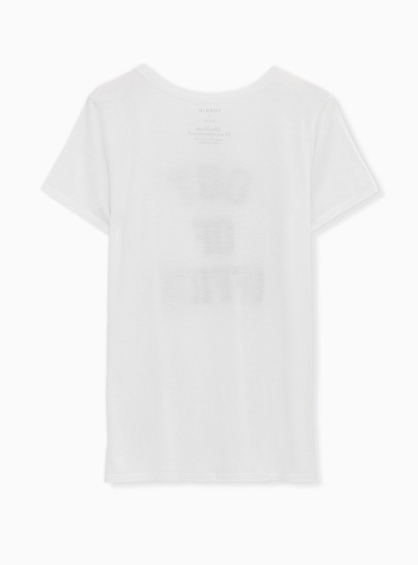 Plus Size Out Of Office Slim Fit Crew Tee - White, BRIGHT WHITE, alternate