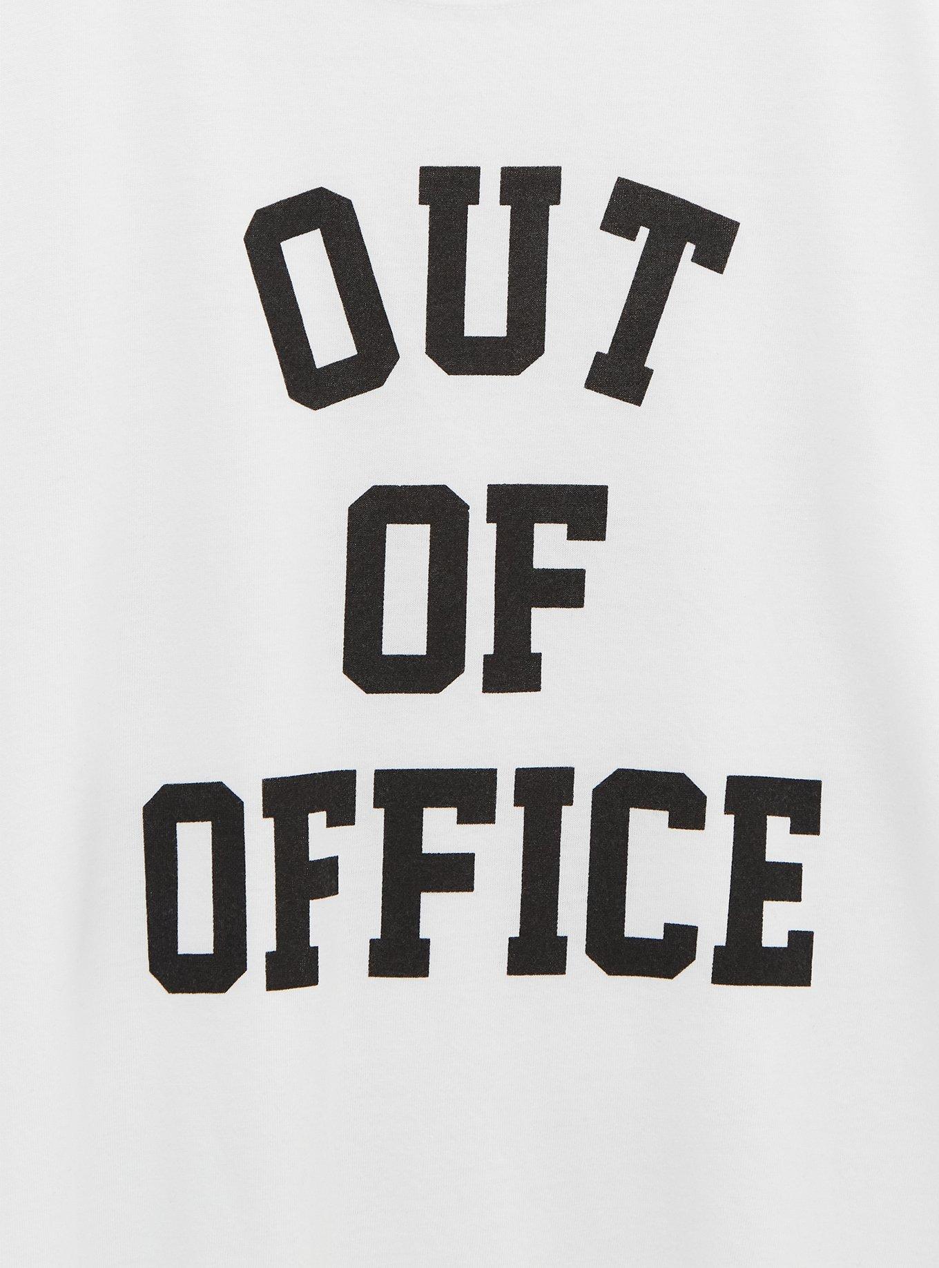 Plus Size Out Of Office Slim Fit Crew Tee - White, BRIGHT WHITE, alternate