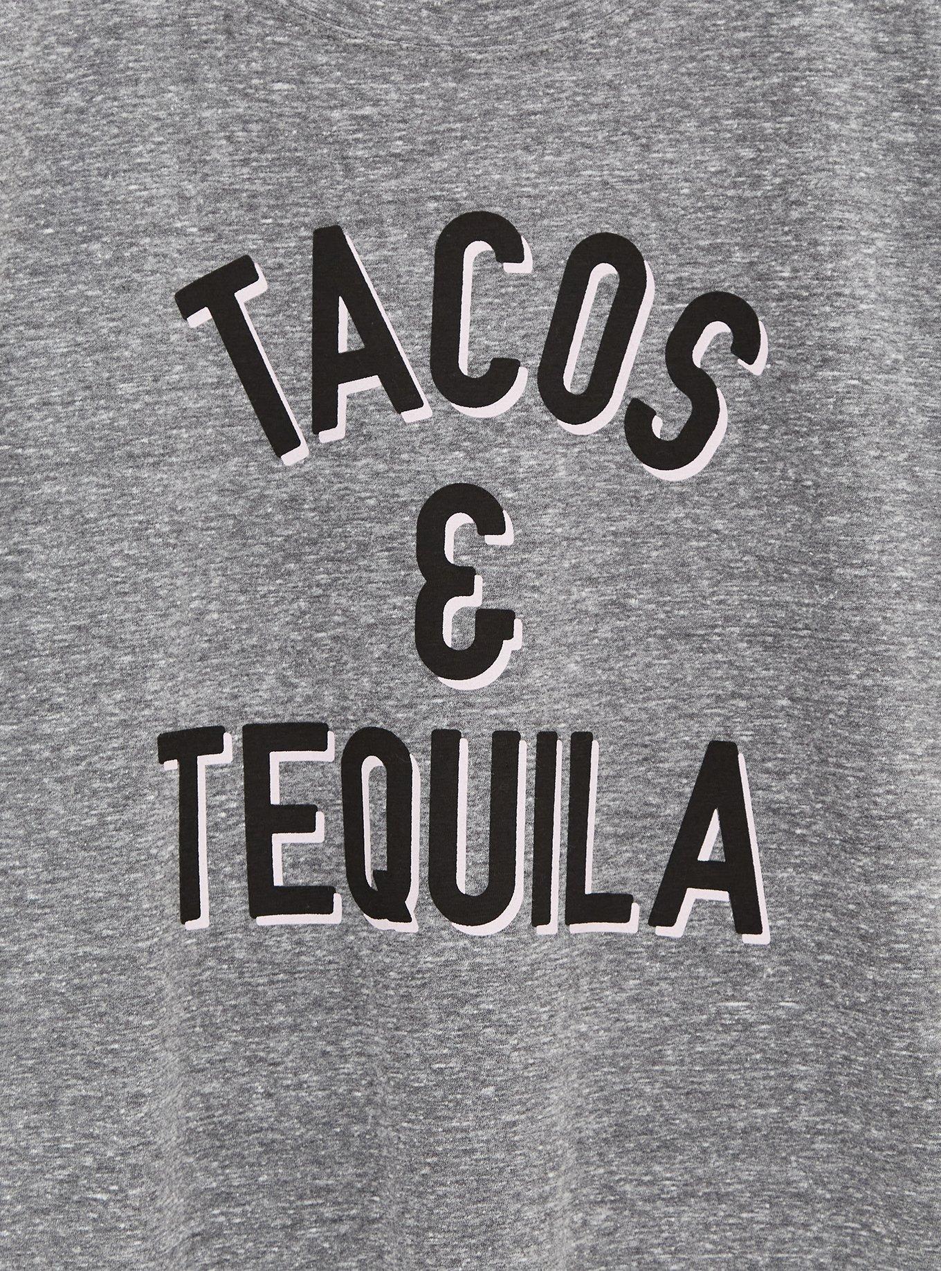Plus Size Tacos & Tequila Slim Fit Crew Tee - Triblend Jersey Heather Grey, MEDIUM HEATHER GREY, alternate