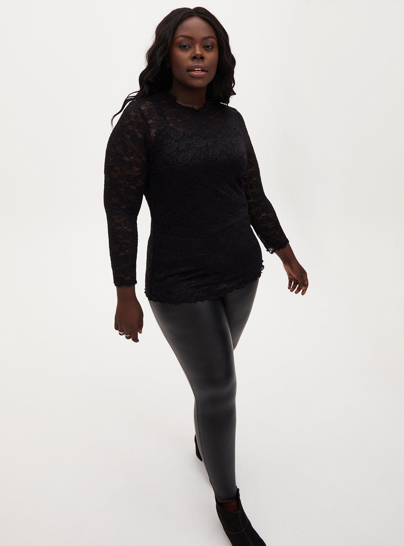 Plus size lace turtleneck hotsell