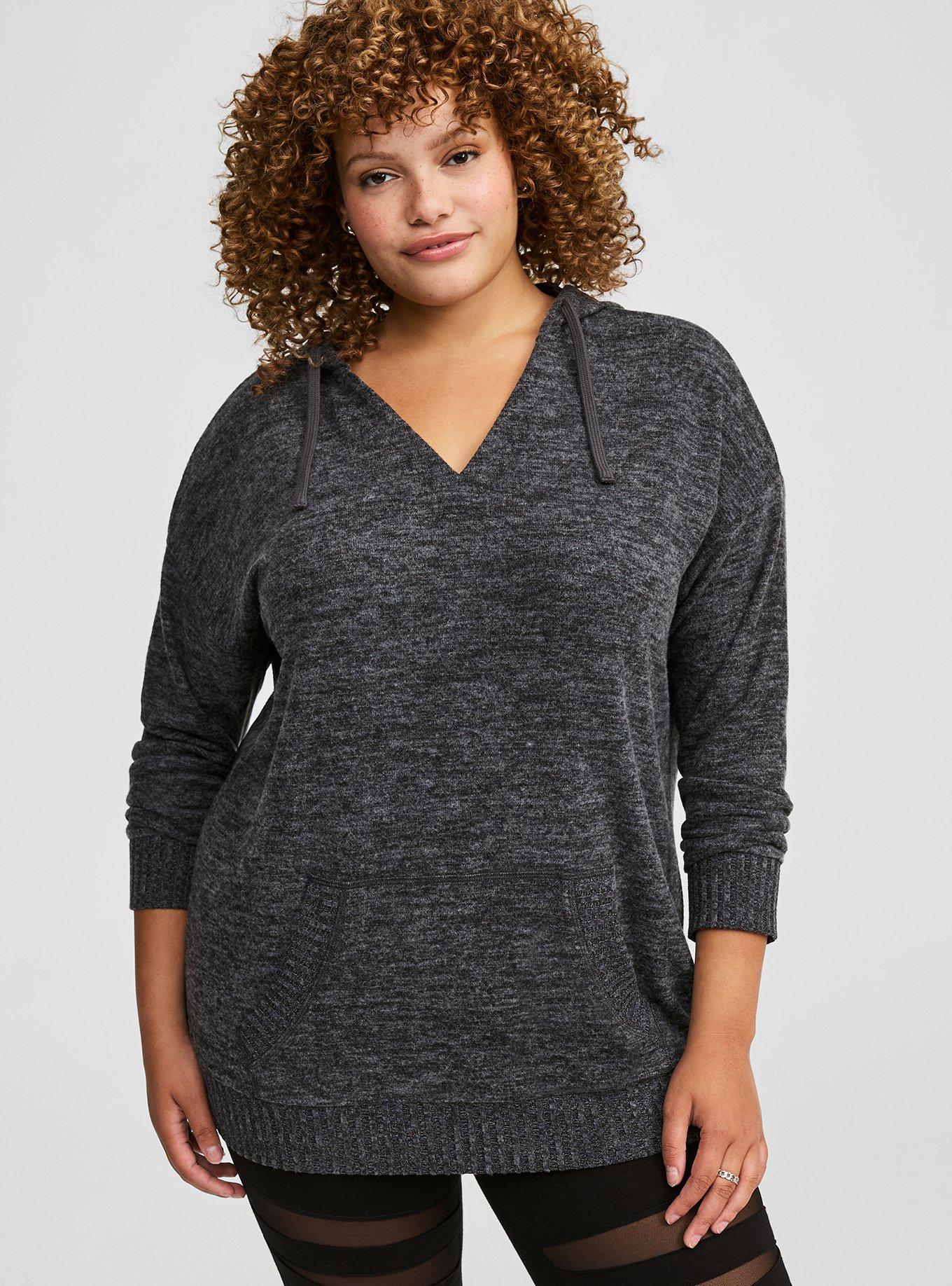 Plus Size - Relaxed Super Soft Plush Tunic Hoodie - Torrid