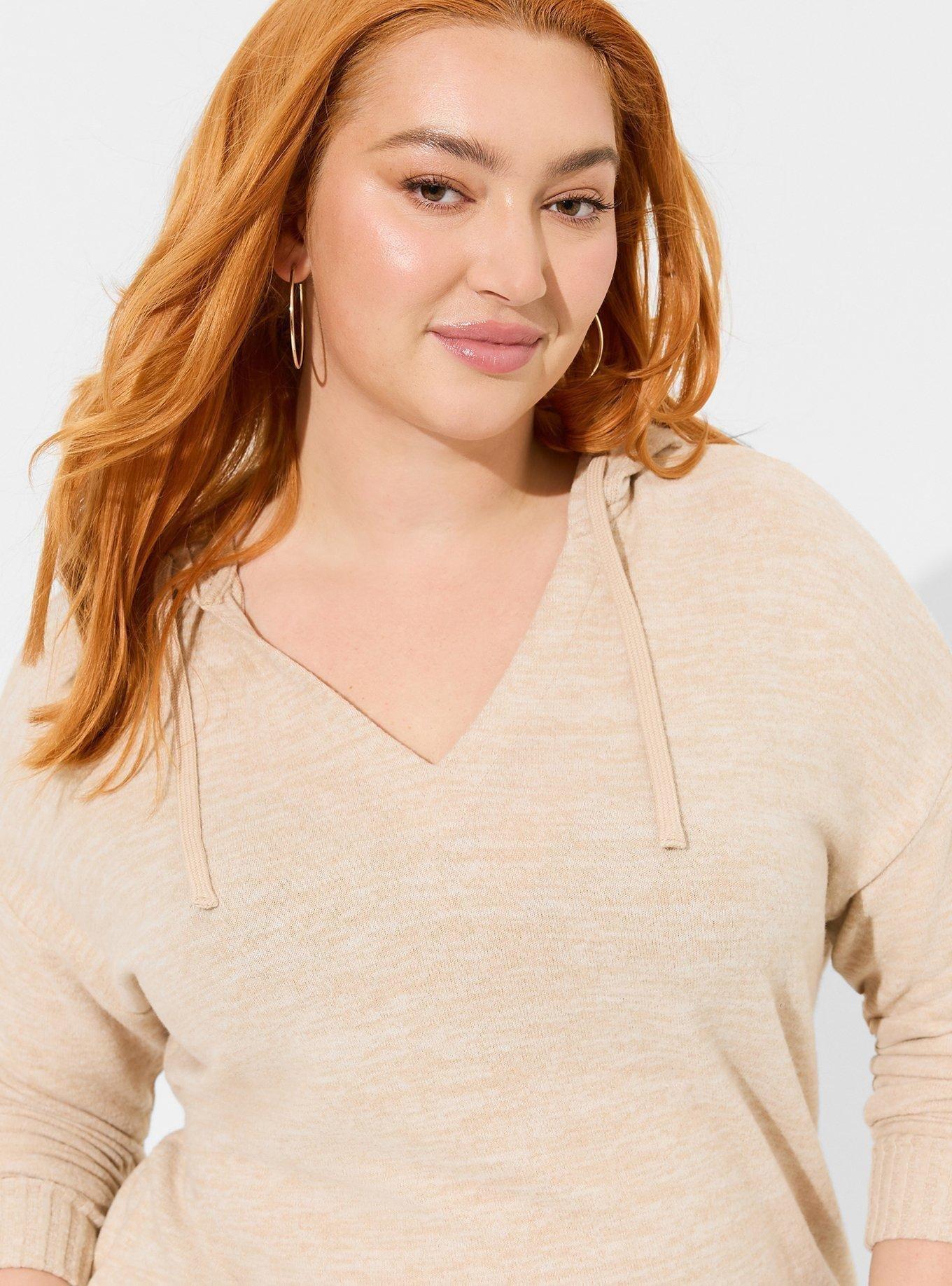 Plus Size - Relaxed Super Soft Plush Tunic Hoodie - Torrid