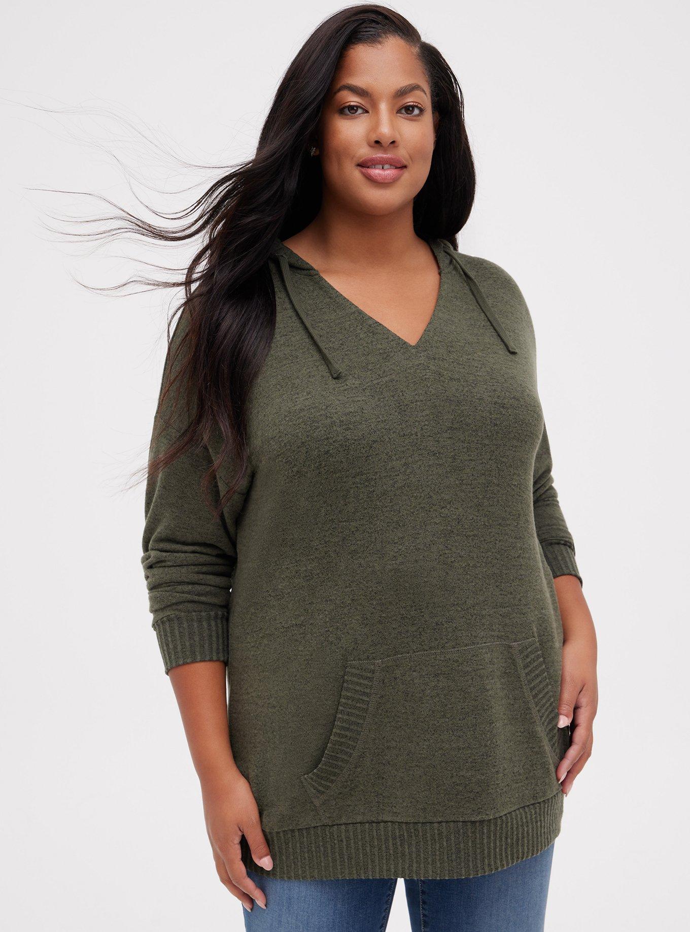 Plus Size - Relaxed Super Soft Plush Tunic Hoodie - Torrid