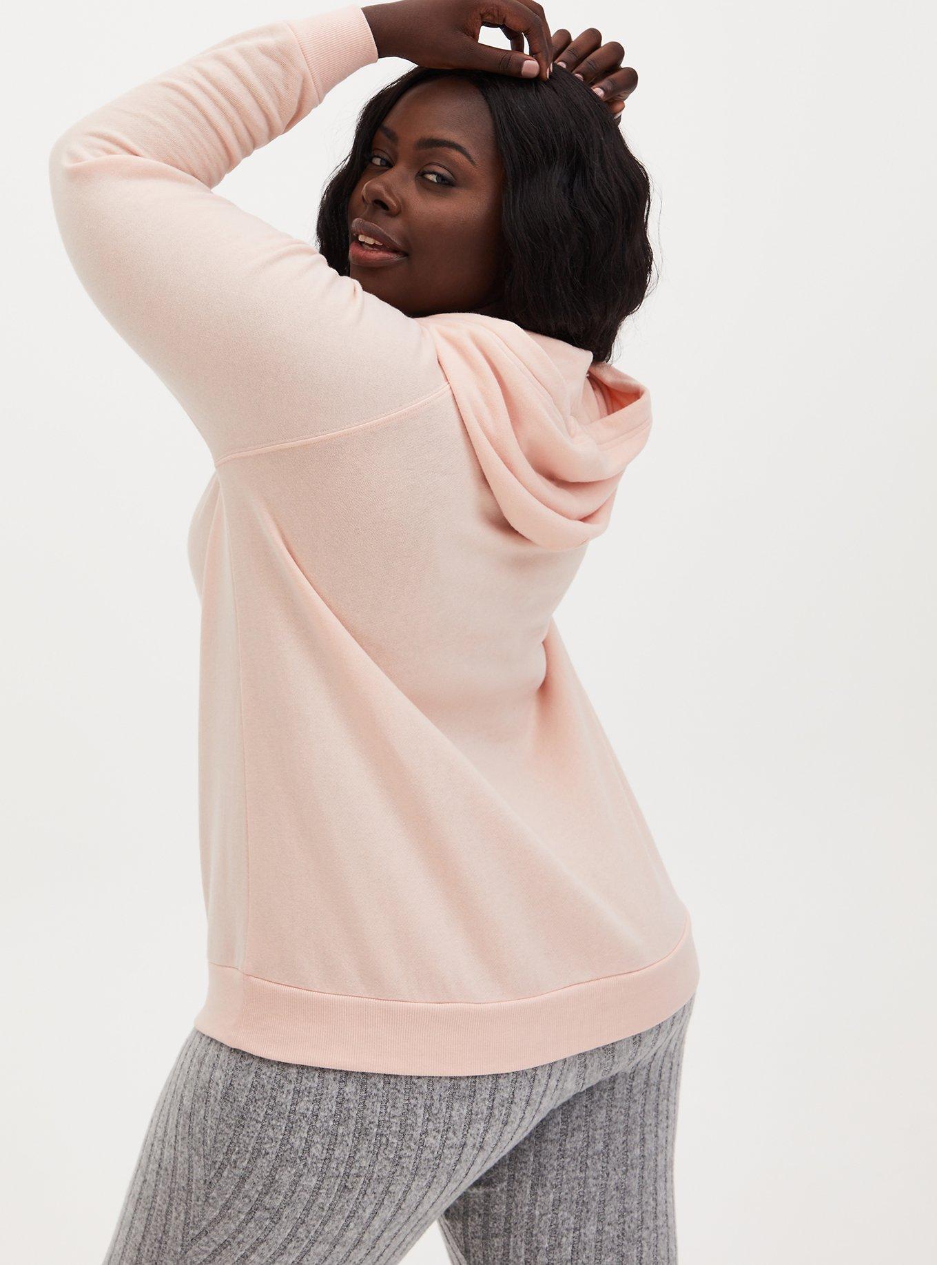 Plus Size Fleece Embellished Drawstring Hoodie Torrid