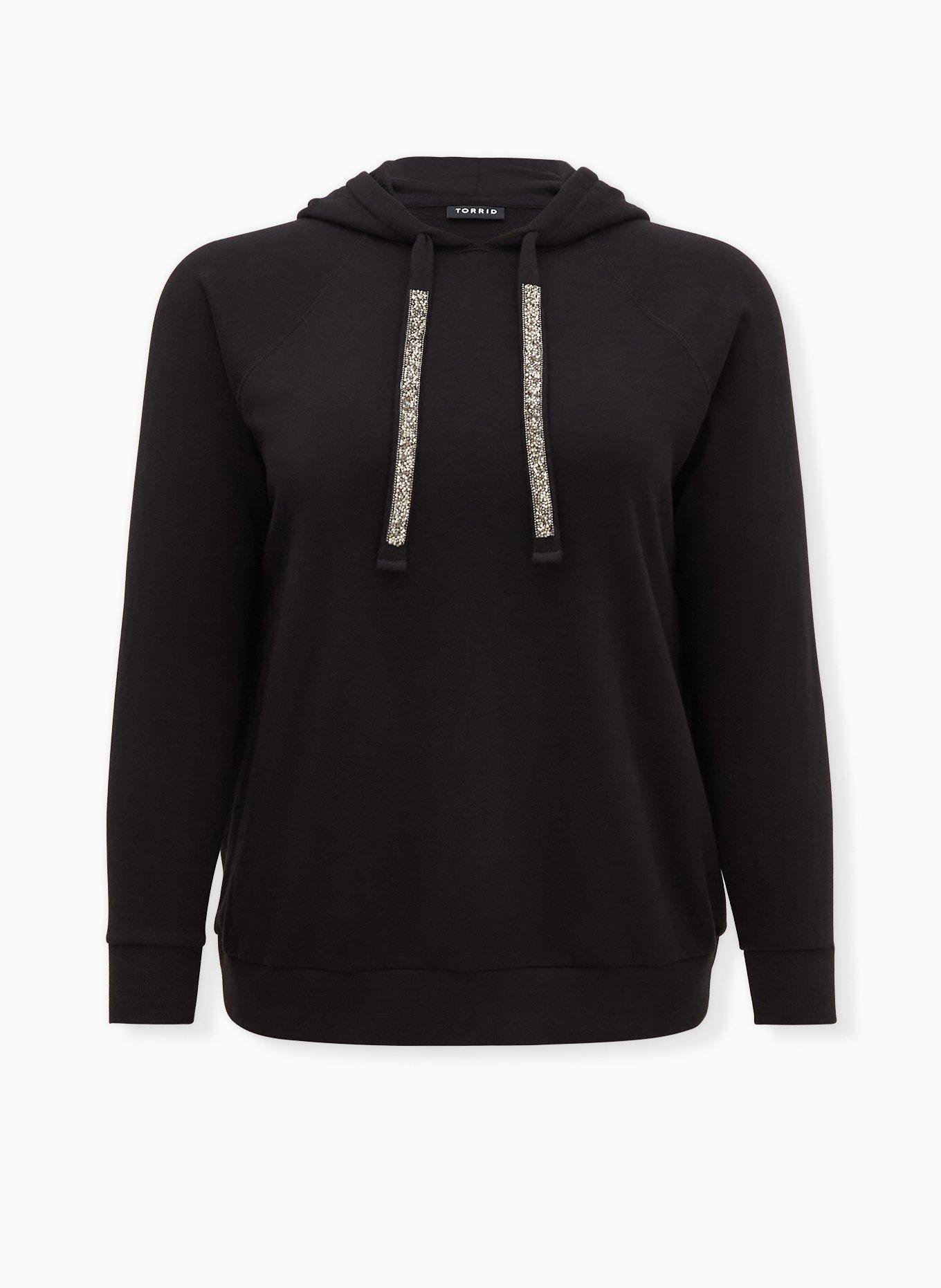 Embellished clearance drawstring hoodie