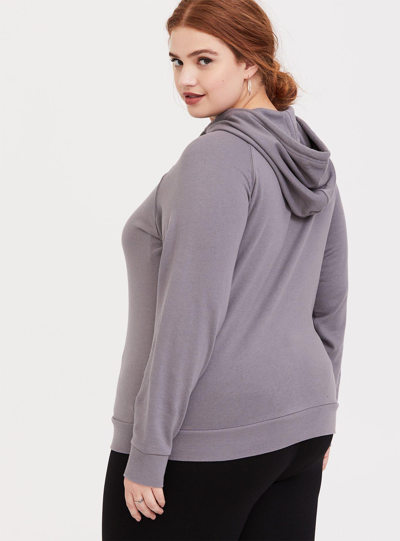 Plus Size Fleece Embellished Drawstring Hoodie Torrid