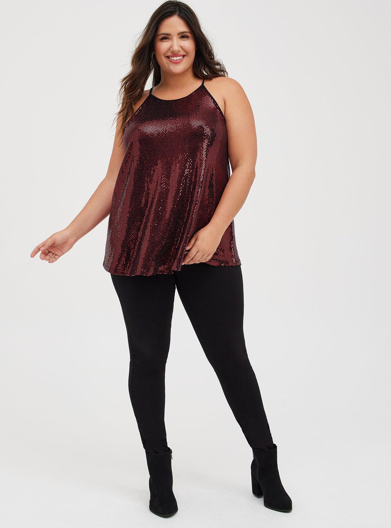 Plus Size - Sequin High Neck Tank - Torrid