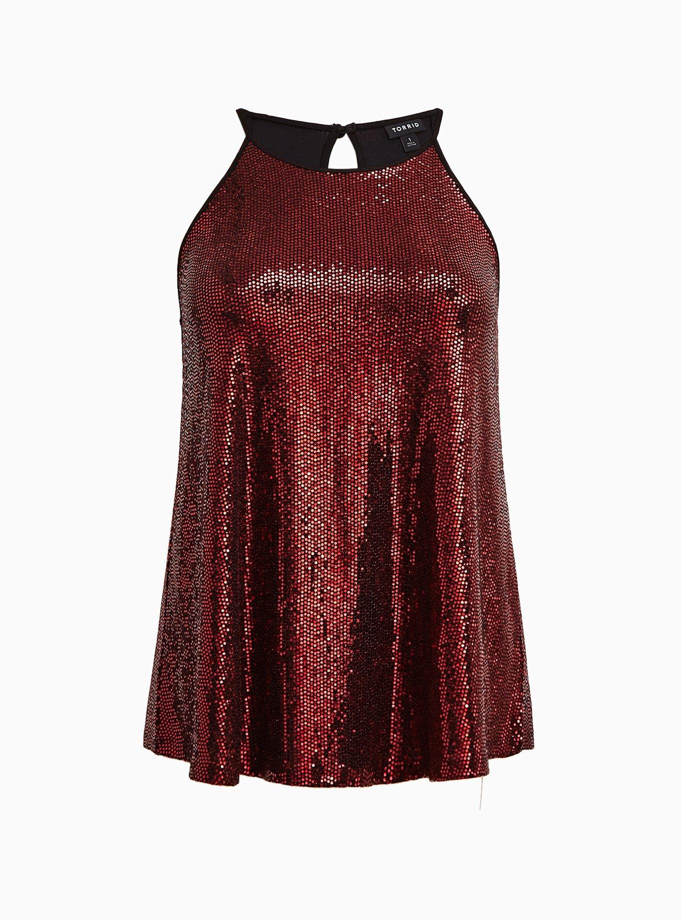 Plus Size - Sequin High Neck Tank - Torrid