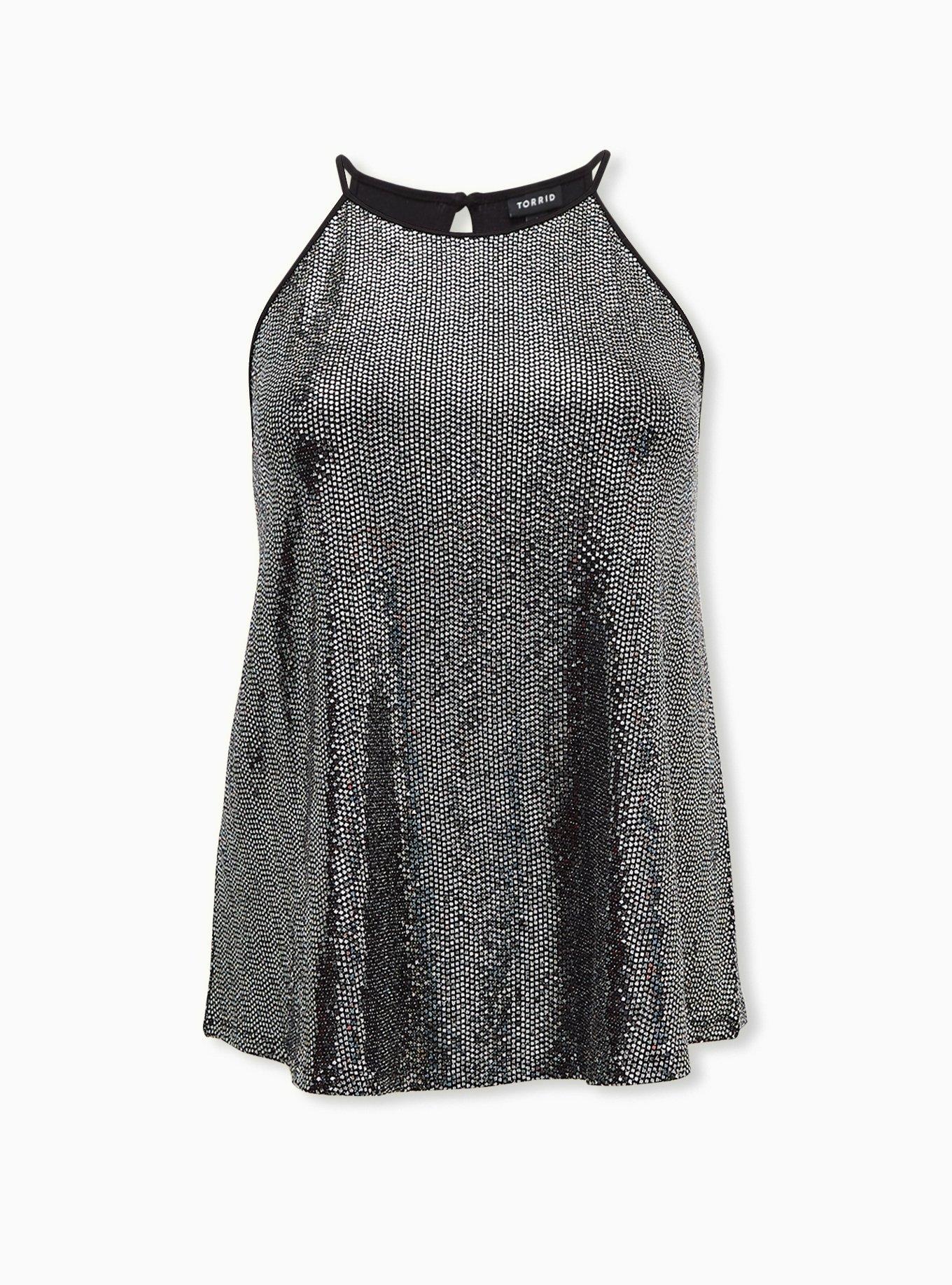 White House Black Market Keyhole Tank; Black - Charlotte Warehouse