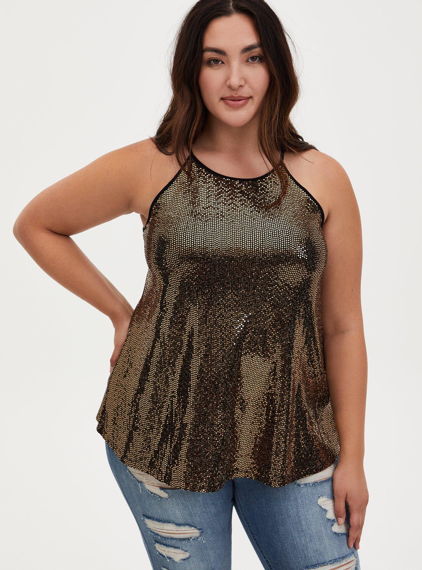 Plus Size - Sequin Bomber - Gold - Torrid