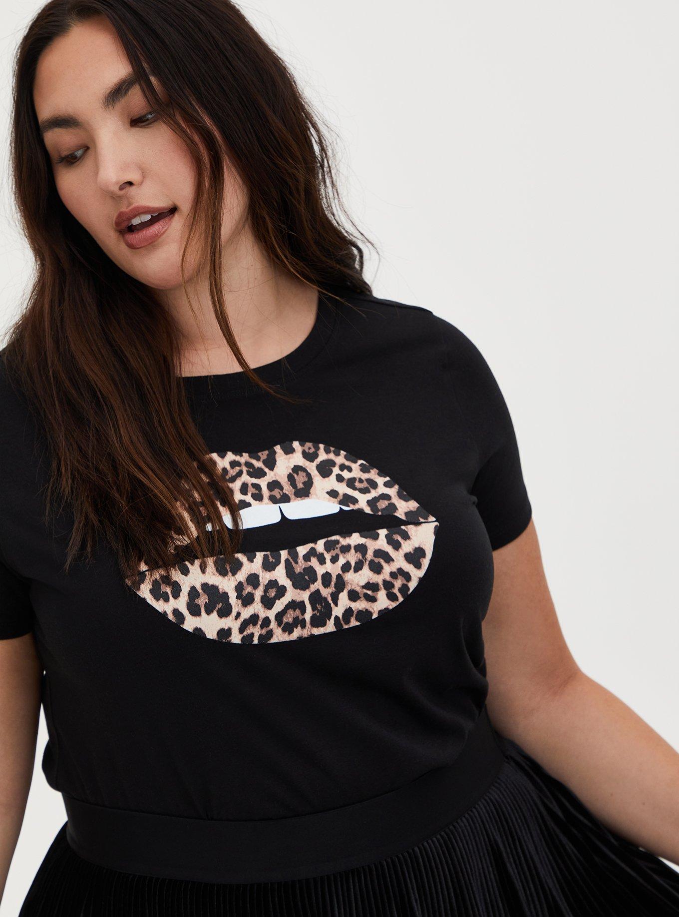 Leopard Lips Graphic Top Leopard Lips Graphic Top