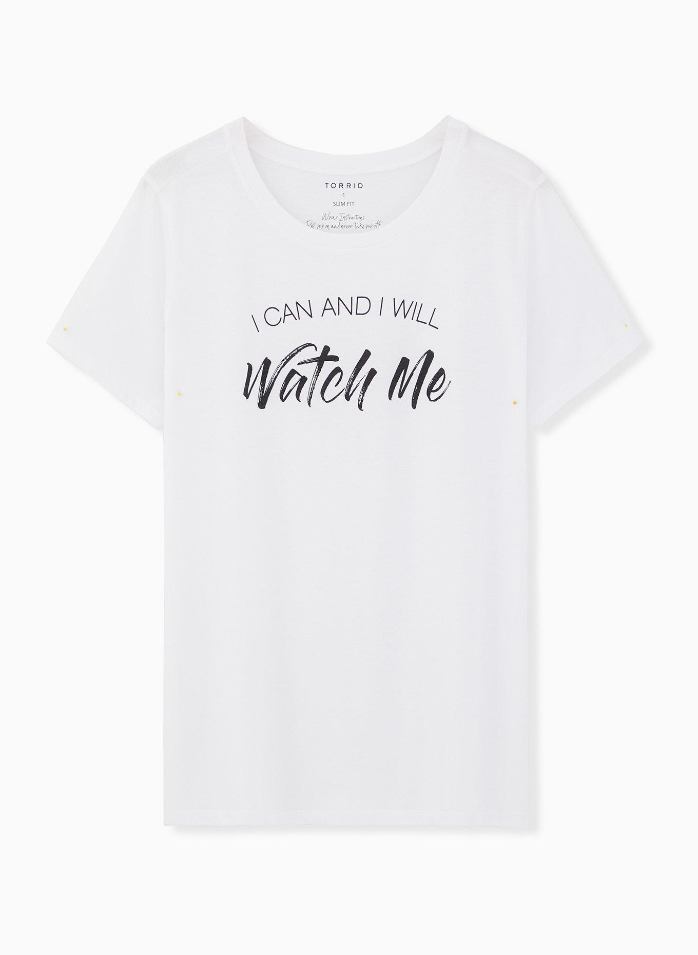 Watch Me Slim Fit Graphic Tee - White, BRIGHT WHITE, hi-res
