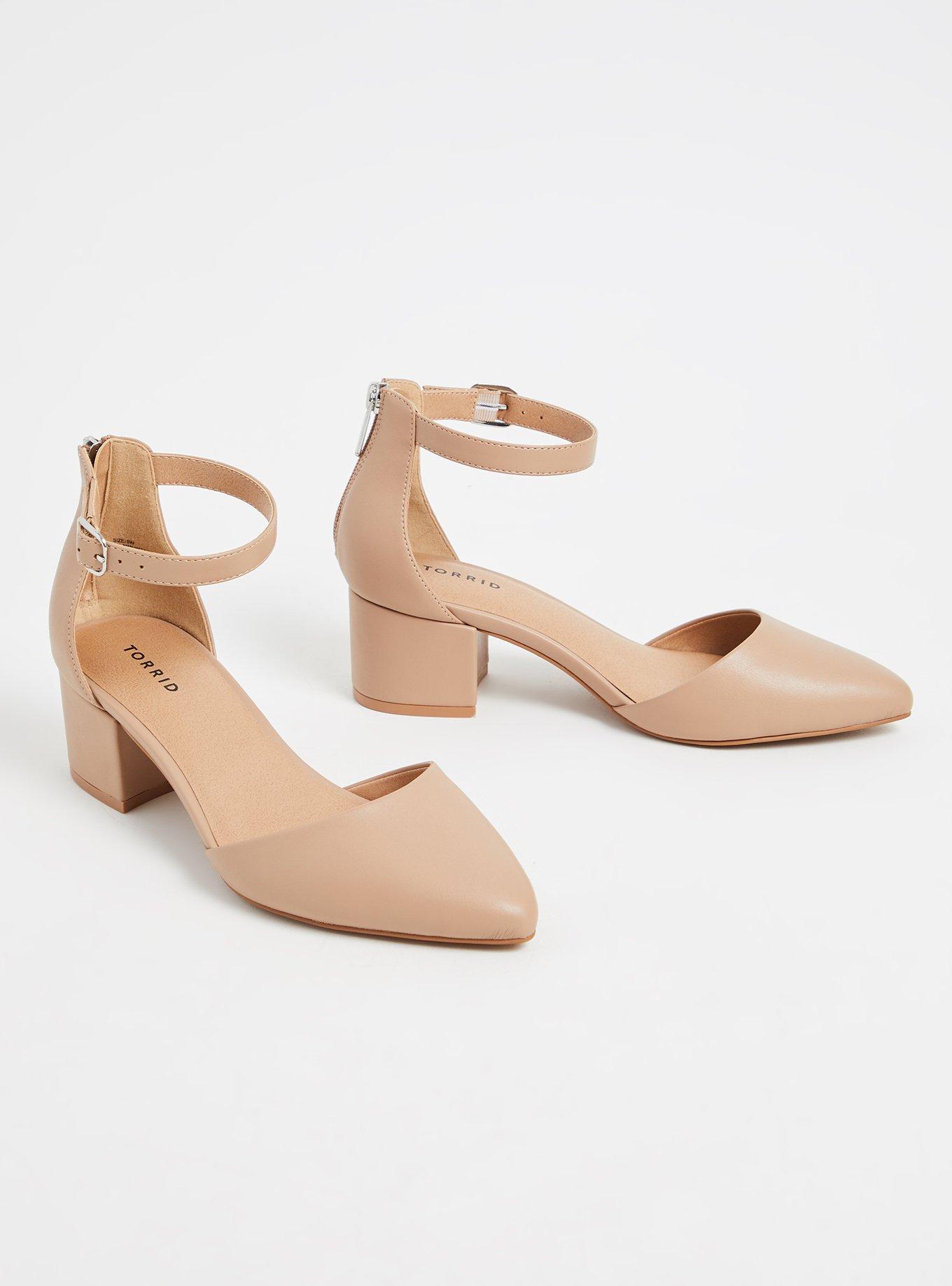 D'Orsay Block Heel Pump (WW), BEIGE, alternate