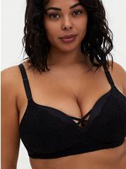 Wire-Free Push-Up Super Soft Lace 360° Back Smoothing™ Bra, RICH BLACK, hi-res