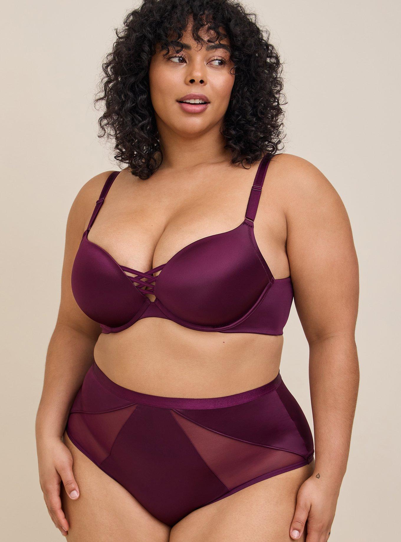 Plus Size - XO Plunge Push Up Shine 360° Back Smoothing™ Bra - Torrid