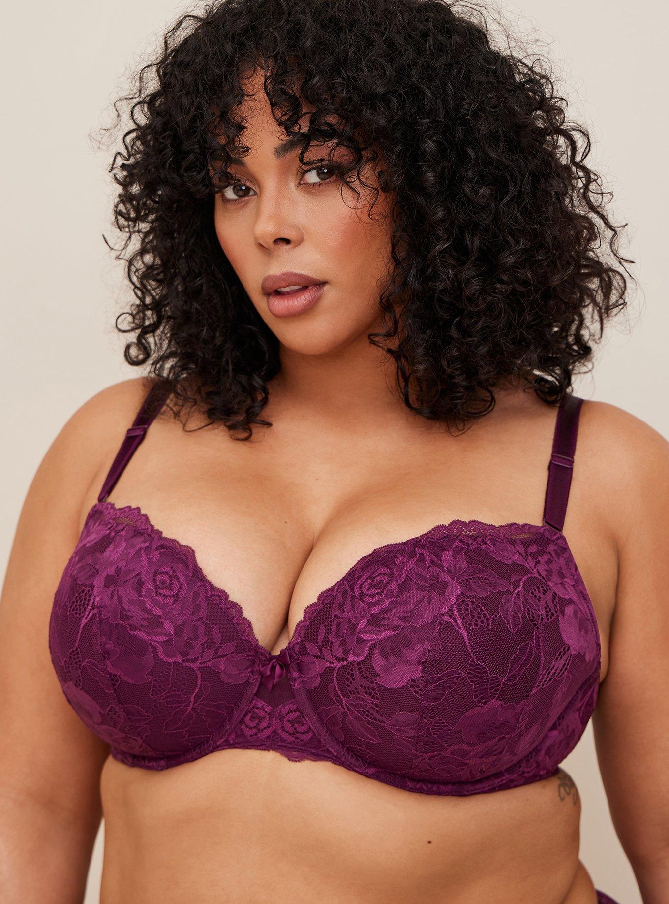 Torrid Curve T-Shirt Push-Up Floral Lace 360° Back Smoothing Bra