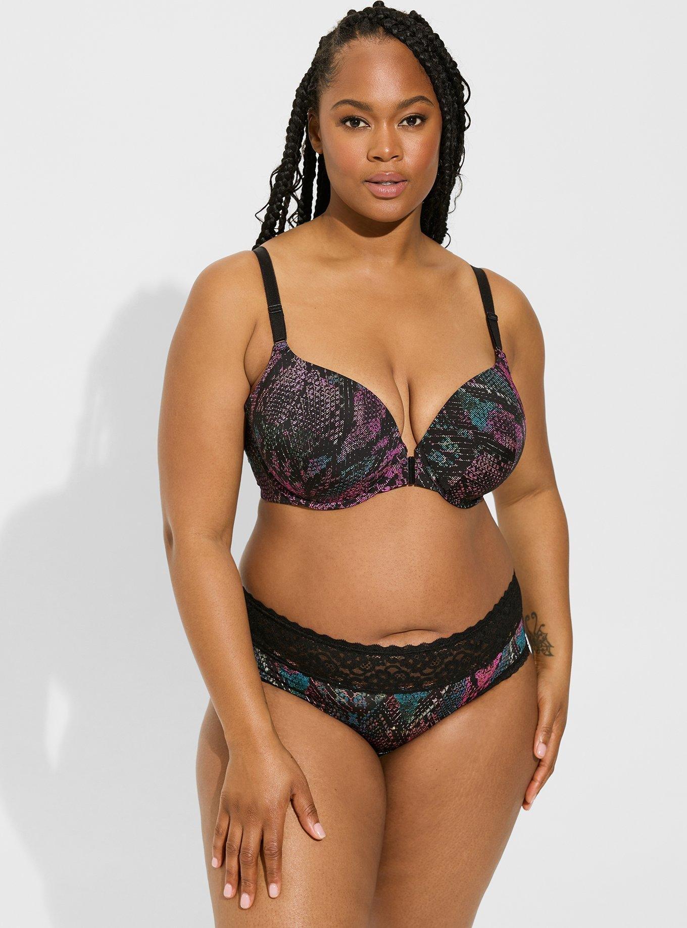 Plus Size Lacey T Back Front Closure Bra