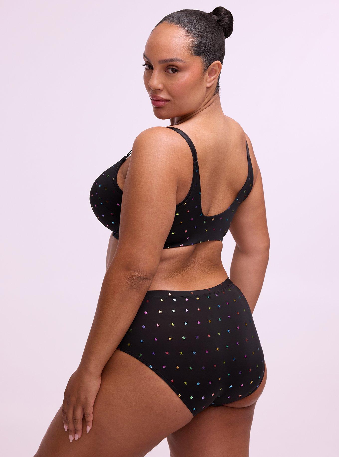 Perfect Coverage Lightly Lined Smooth Front-Close Bra, BRANDY STARS BLACK, alternate