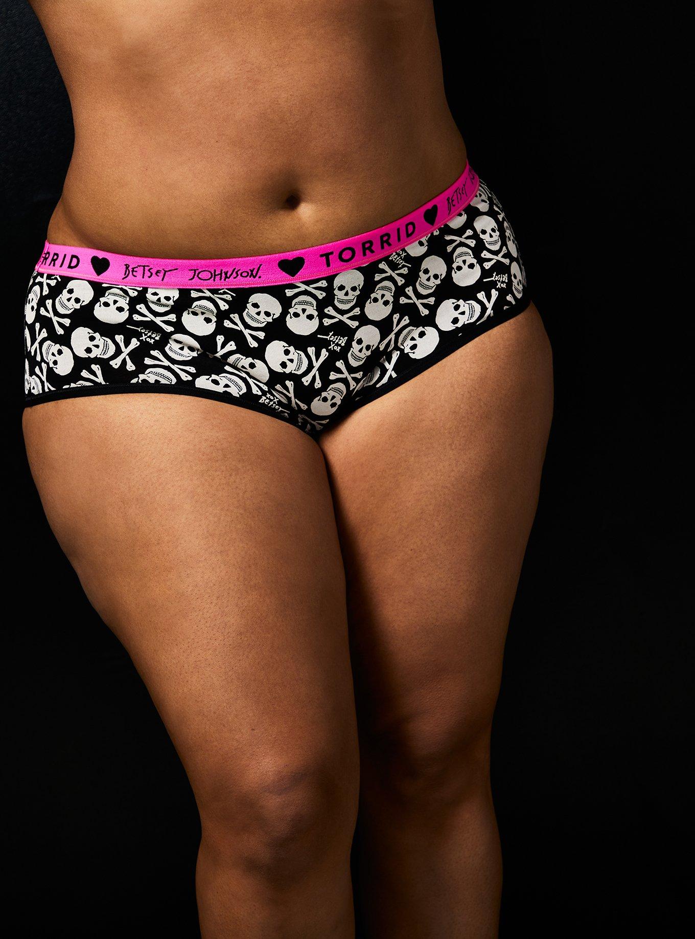 Happy Birthday Plus Size Black Cheeky Personalized Panties With