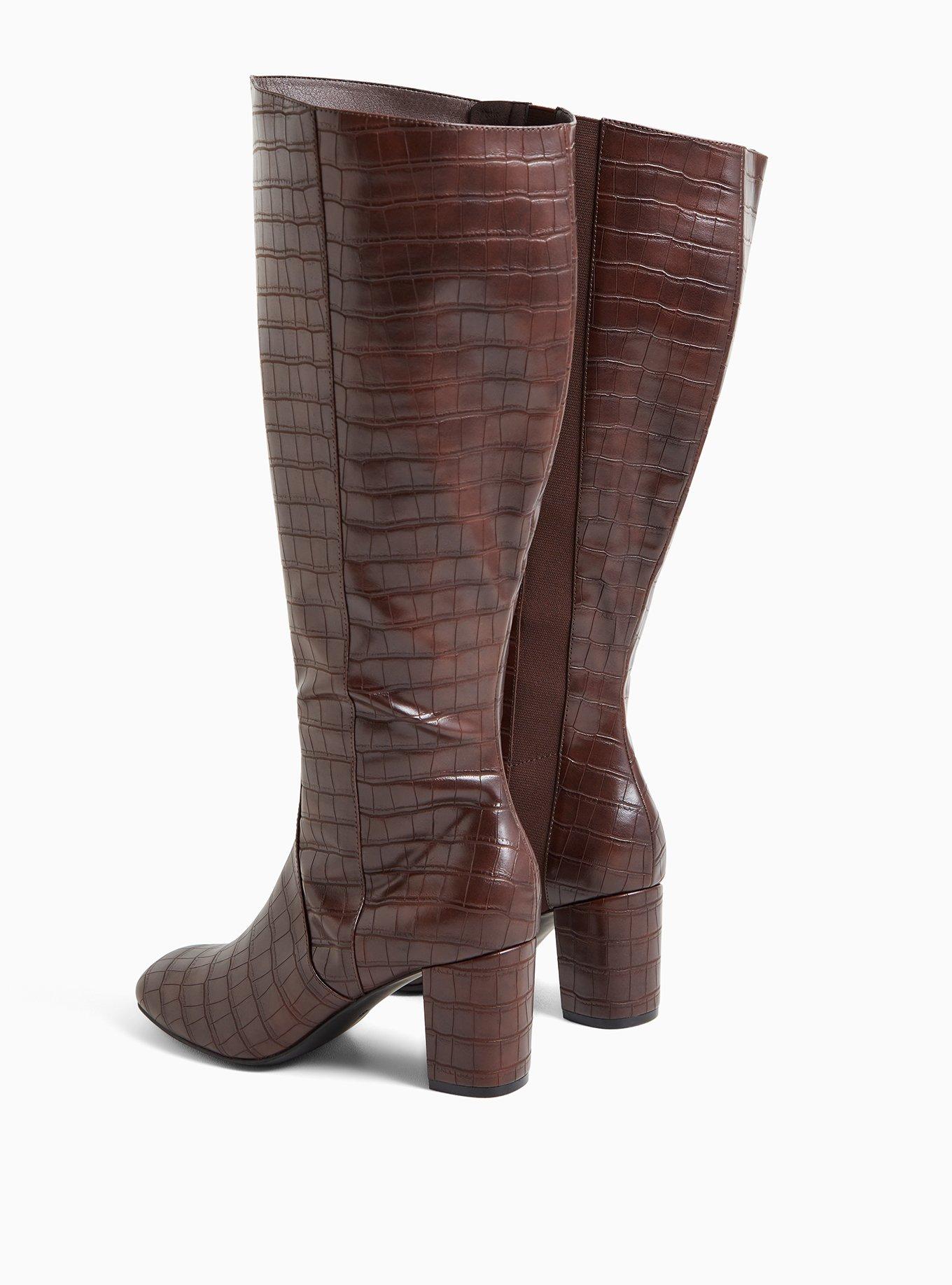 Plus Size - Square Toe Block Heel Knee-High Boot (WW) - Torrid