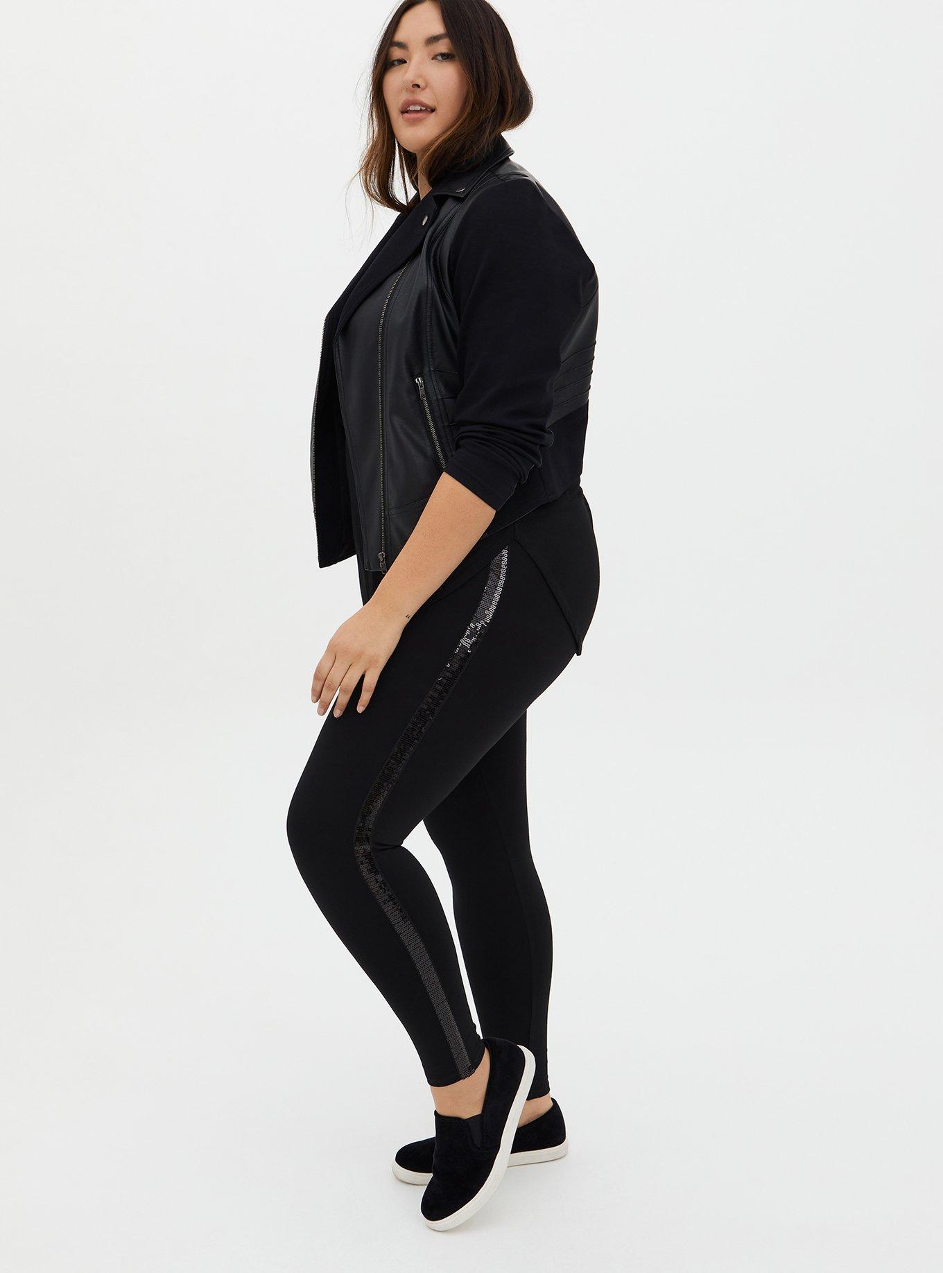 Plus Size - Platinum Maternity Legging - Ponte Black - Torrid