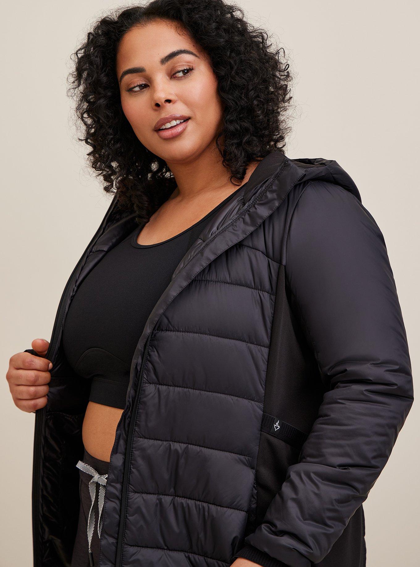 Size - Active Puffer Jacket - Nylon & Fleece Torrid