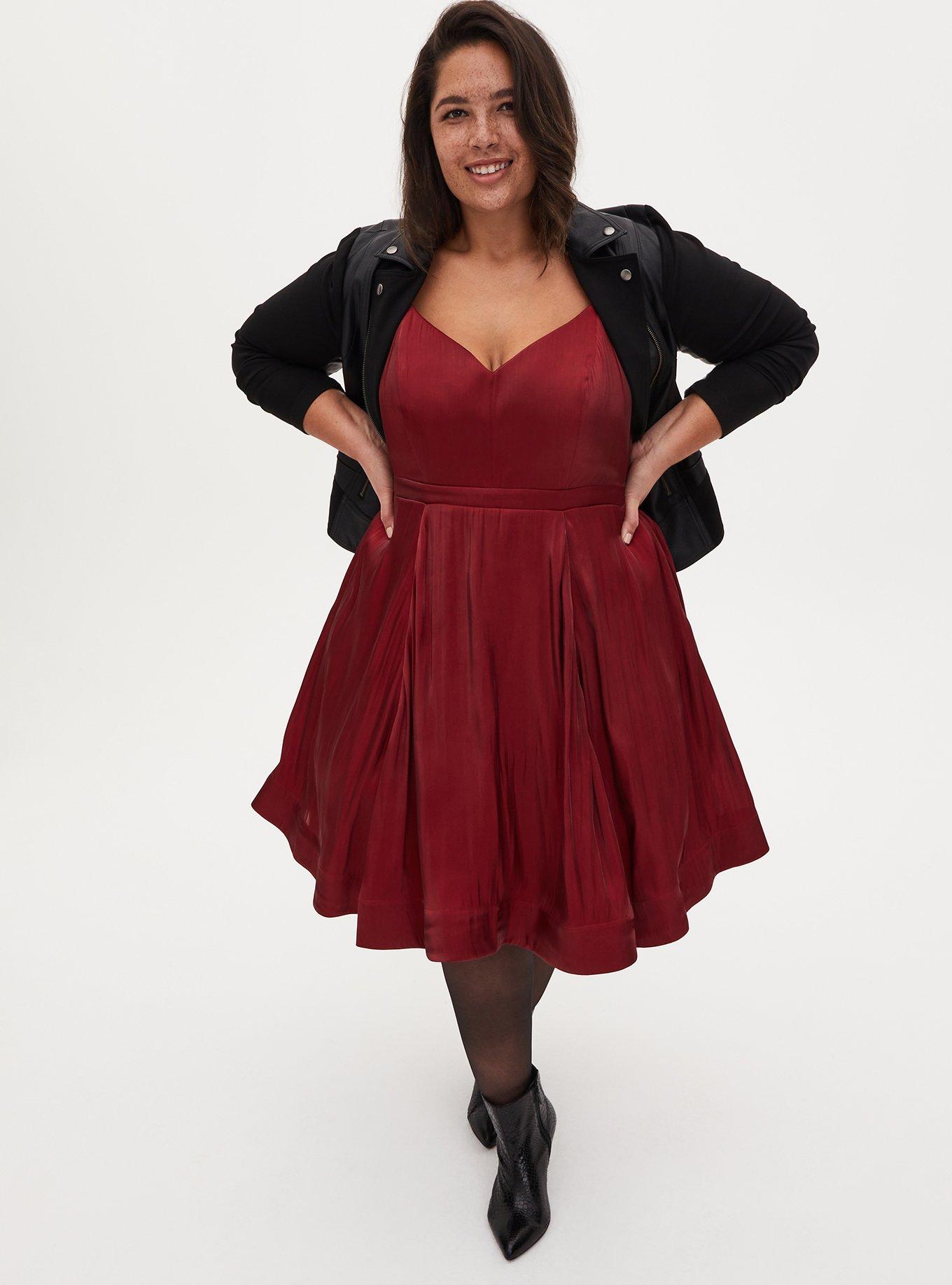 Plus Size - Mini Satin Dress - Torrid