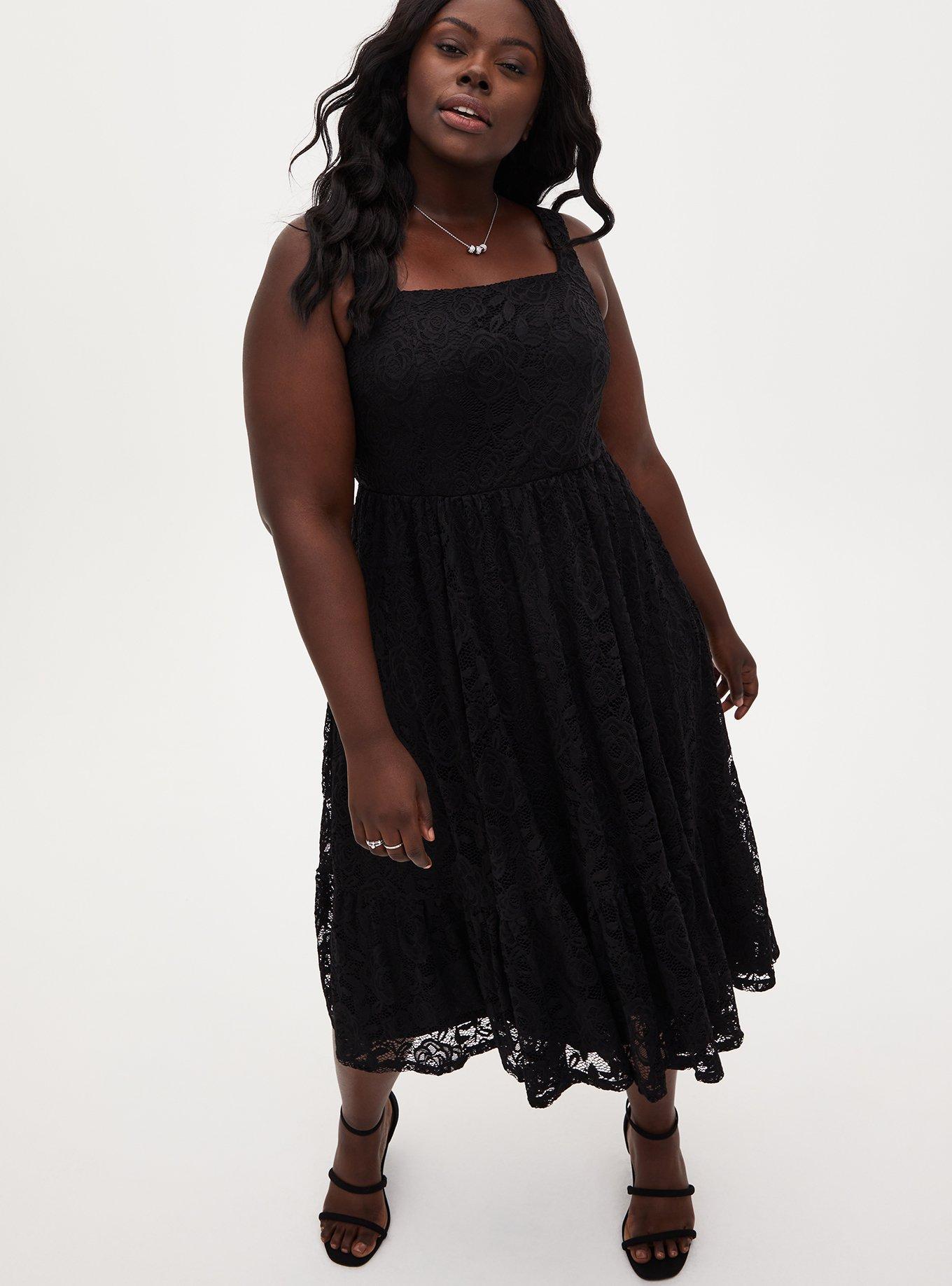 Torrid black store lace skater dress