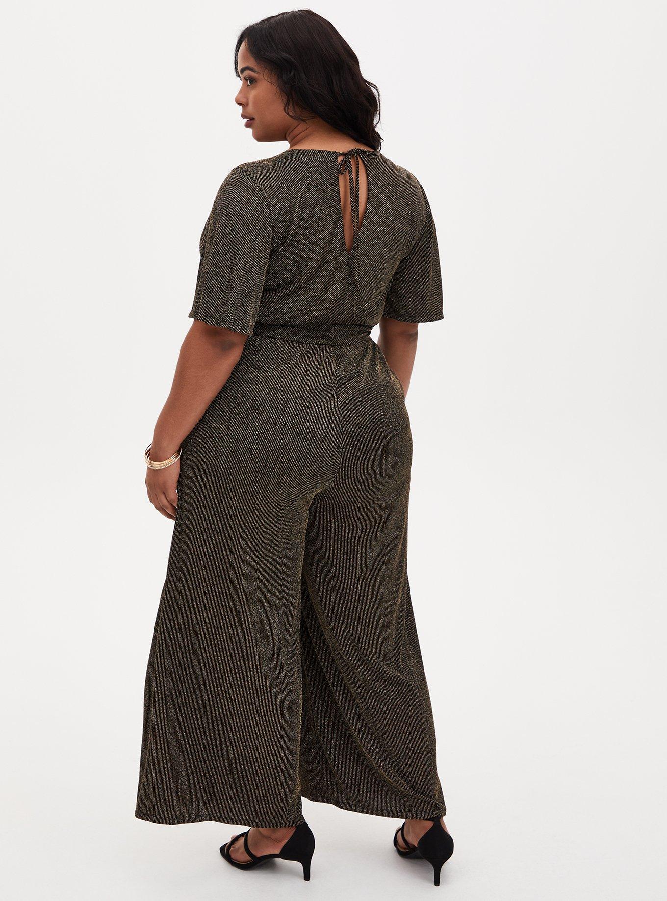 Plus Size - Shimmer Surplice Jumpsuit - Torrid