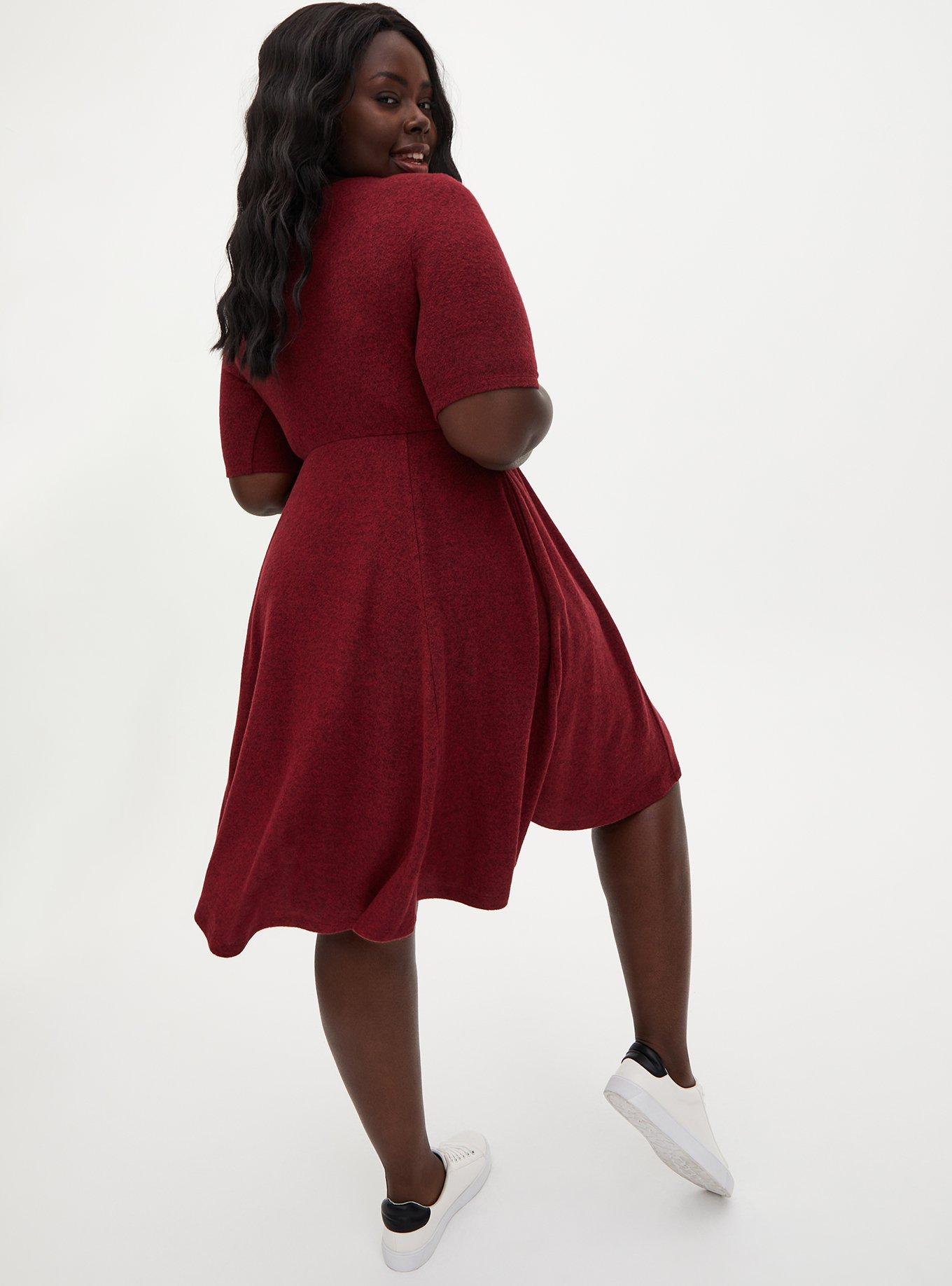 Red and white skater hot sale dress