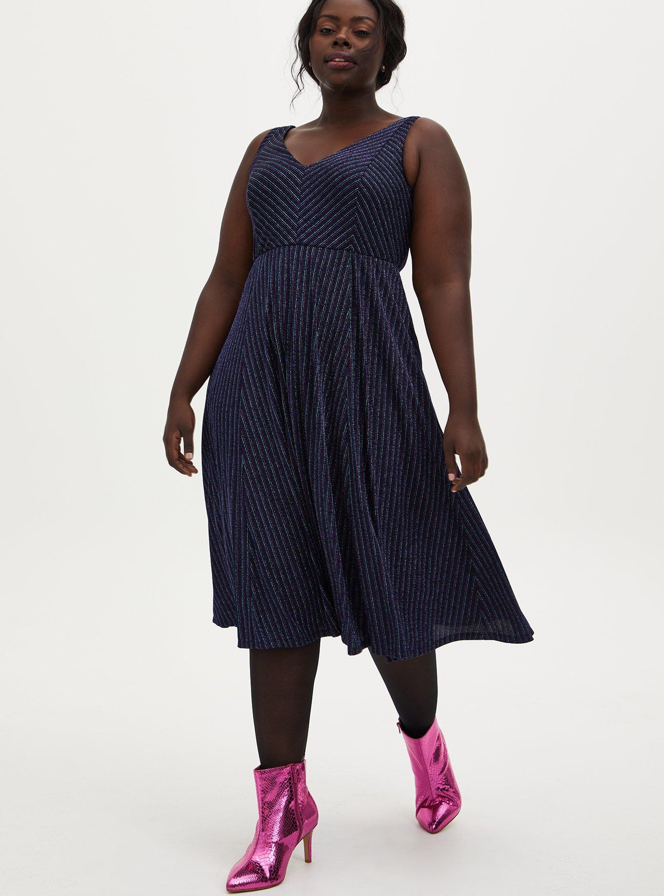 Navy blue dress clearance torrid