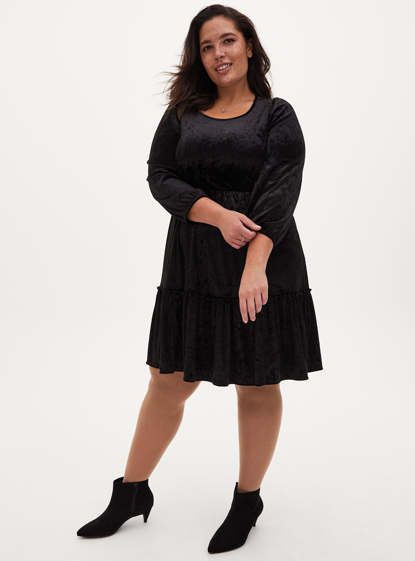 Torrid black 2024 velvet dress