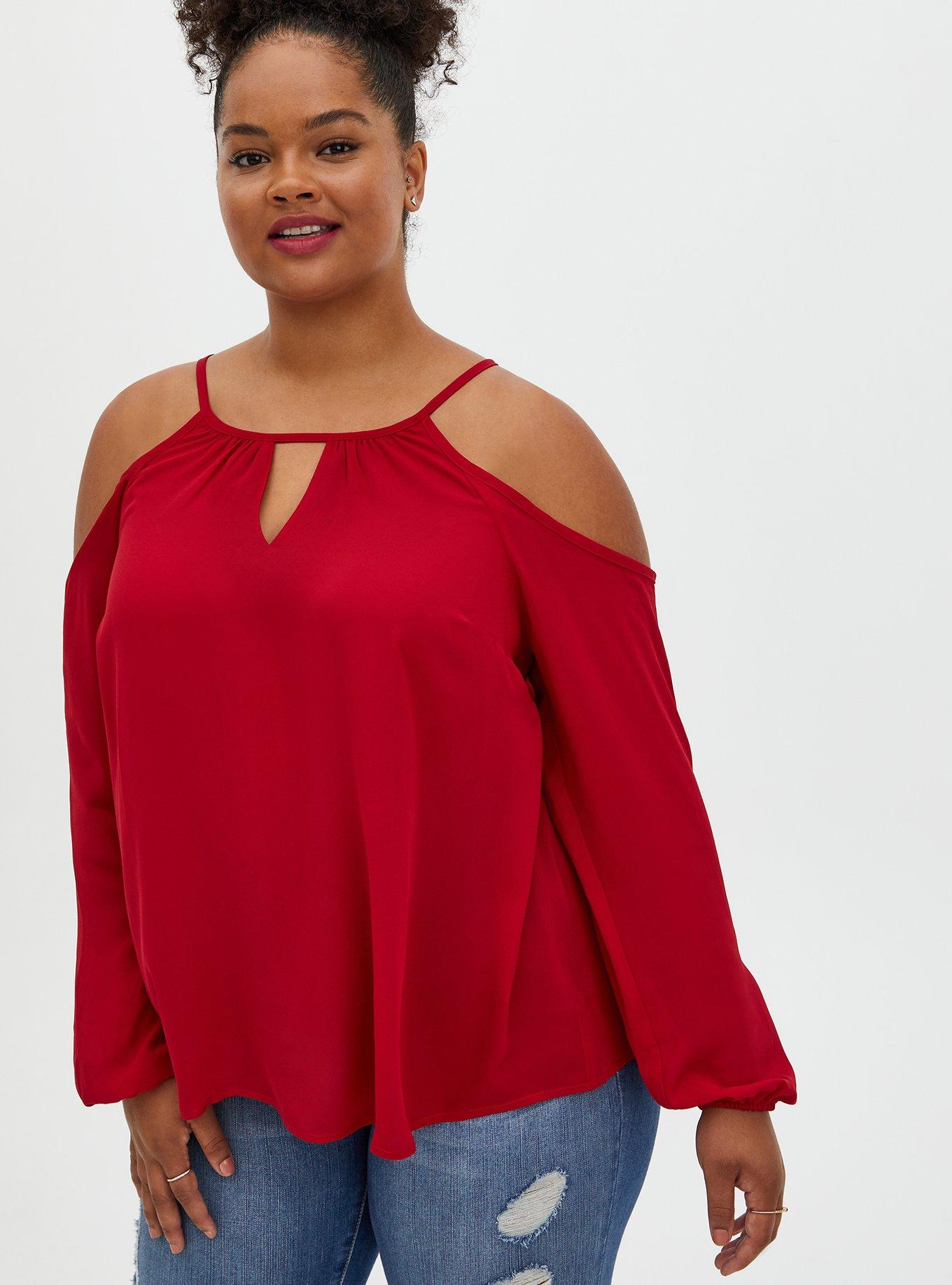 Cold discount shoulder blouse