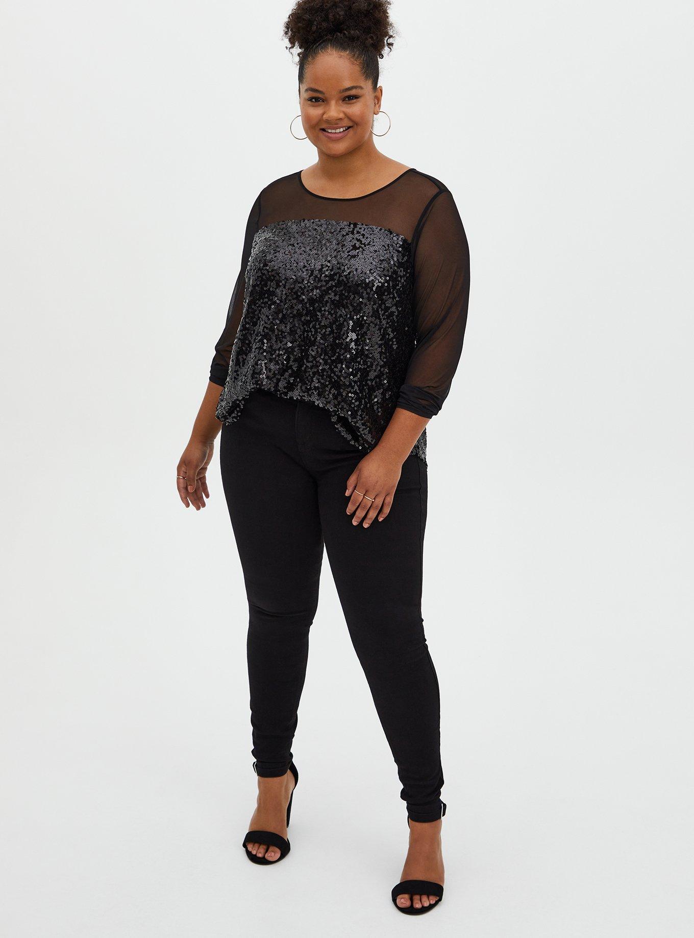 Plus Size Sequin Top - Shop Fashion Tops Now