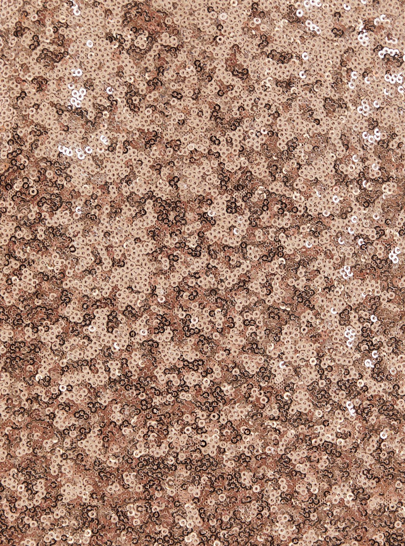 Gold Sequin Midi Skirt, CHAMPANGE METALLIC, alternate