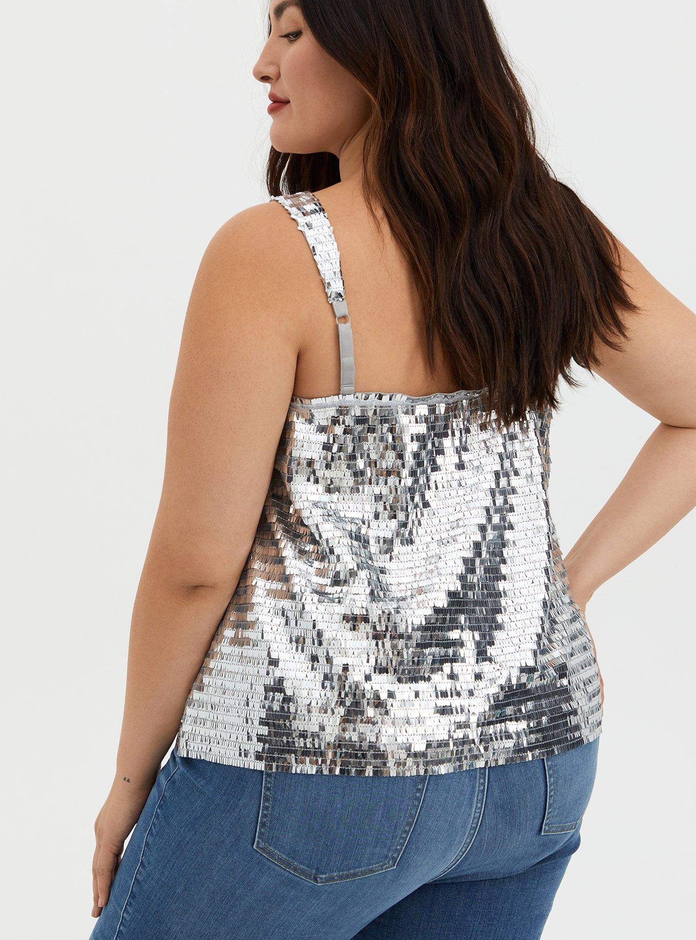 Plus Size - Silver Sequin Midi Tank - Torrid