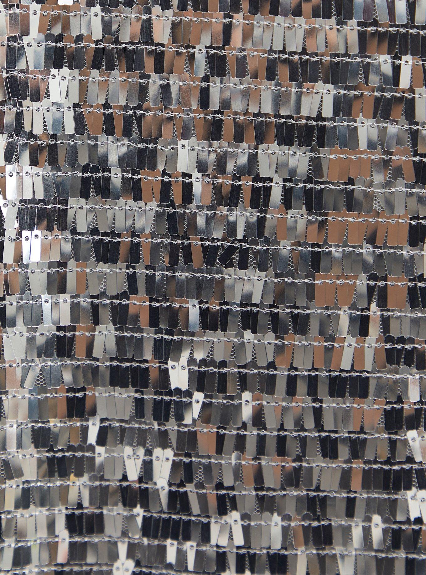 Silver Sequin Midi Tank, SILVER, alternate