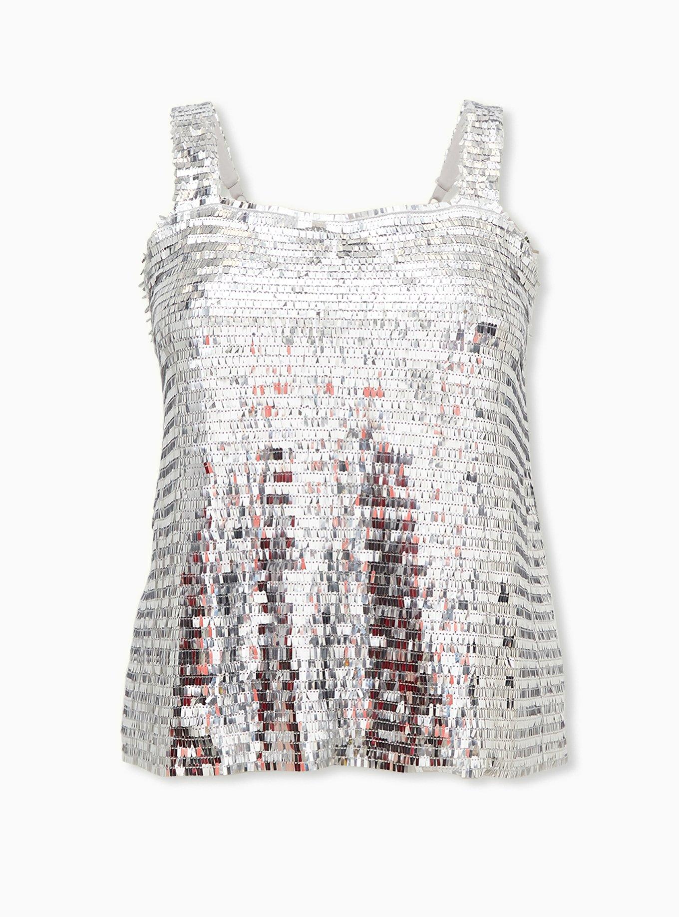 Silver Sequin Midi Tank, , hi-res
