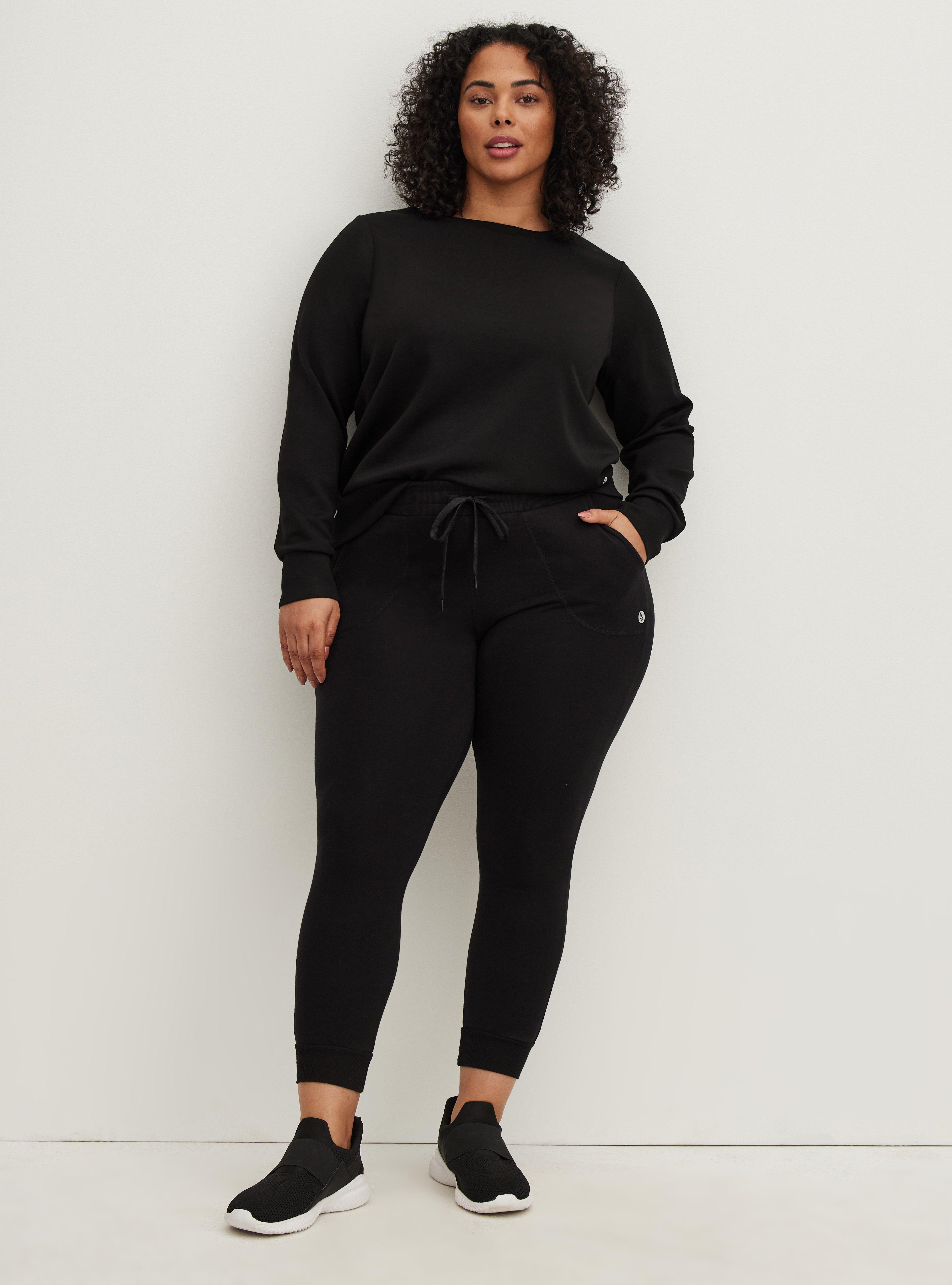 Cupro Long Sleeve Active Sweatshirt, BLACK, alternate