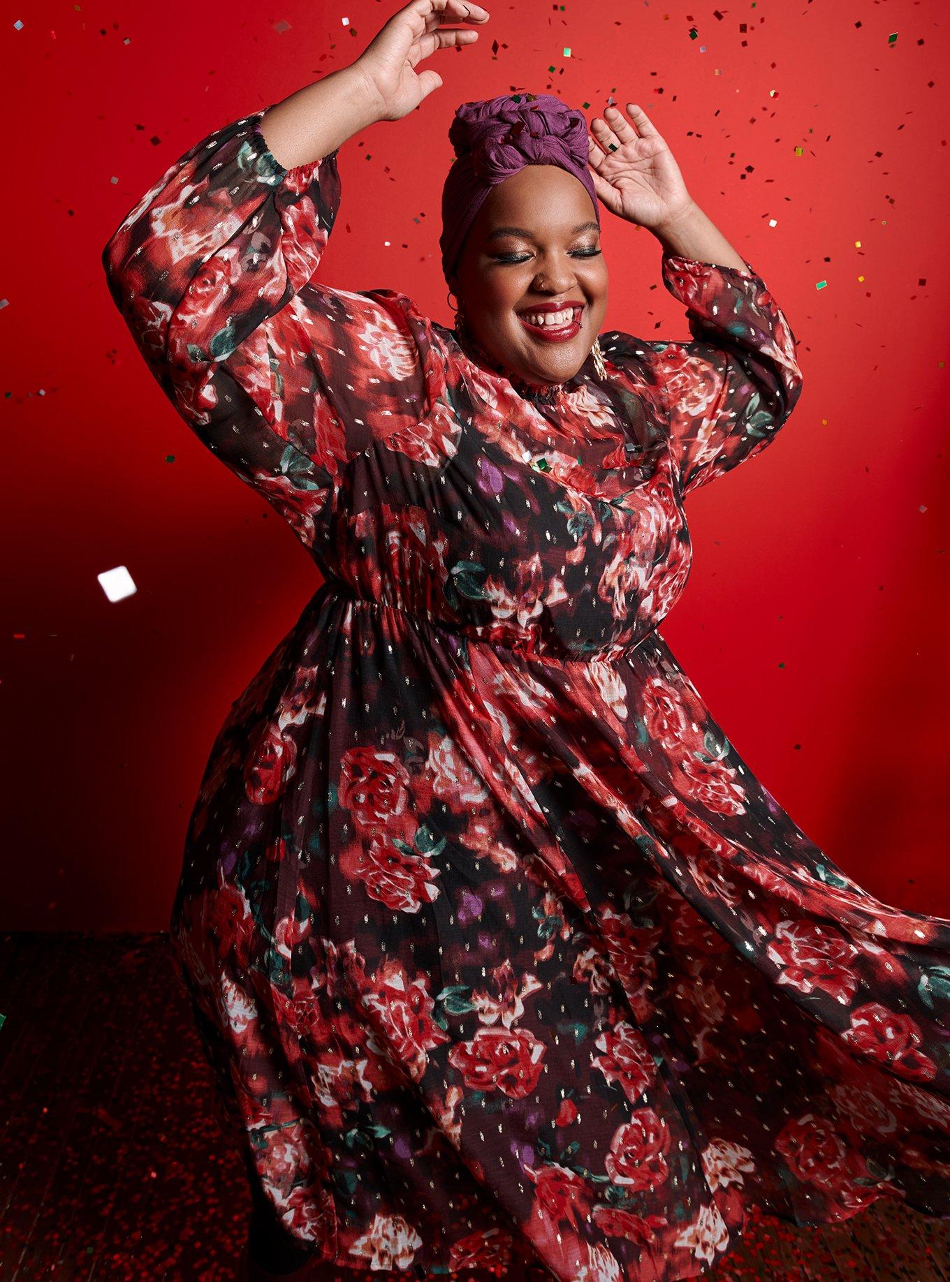 burgundy dress torrid Plus Size - Purple Floral Chiffon Mock Neck Midi Ep 42: USMC Marine 486cc Size:20P
