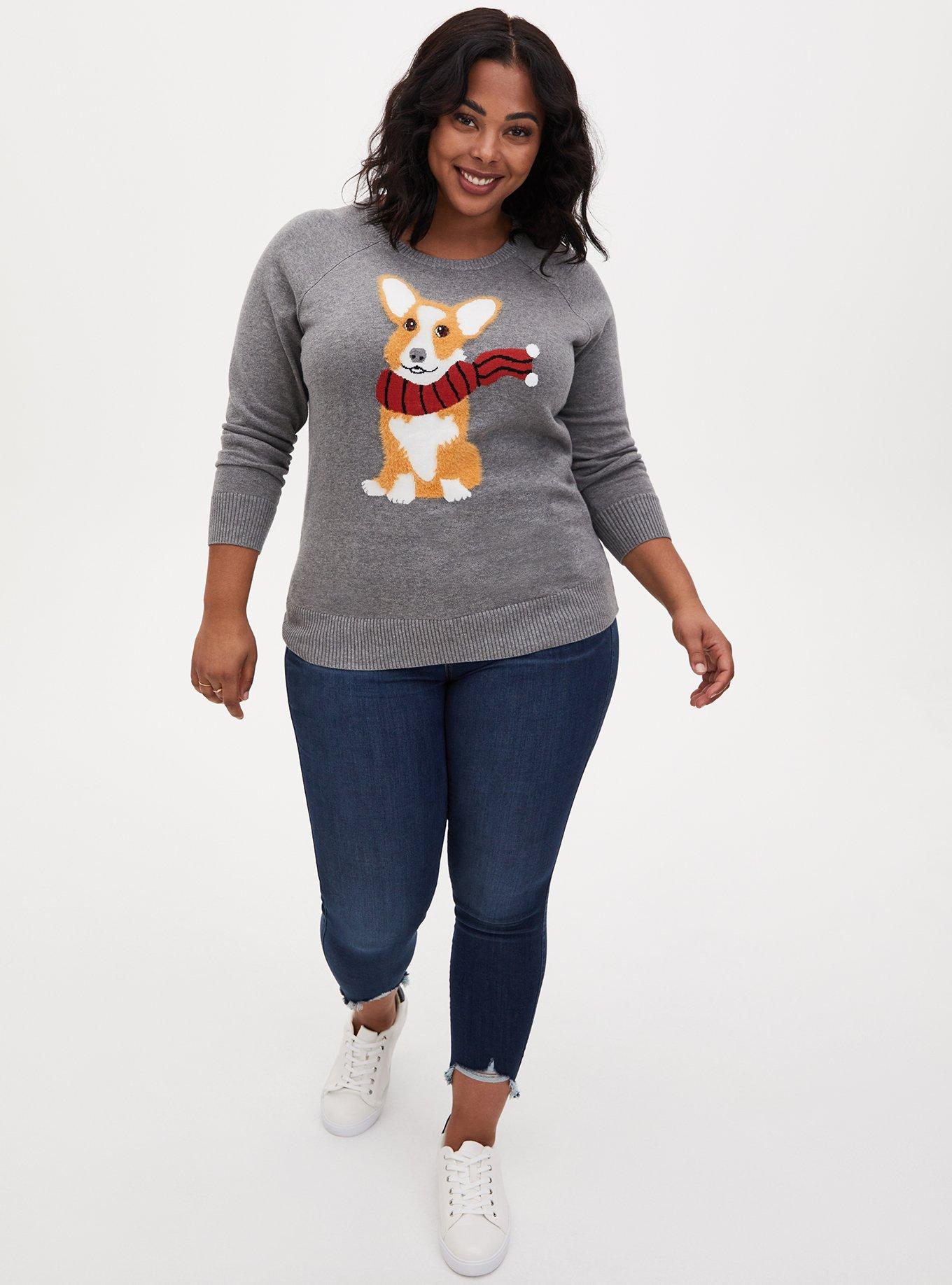 Plus Size - Cotton Pullover Raglan Sweater - Torrid
