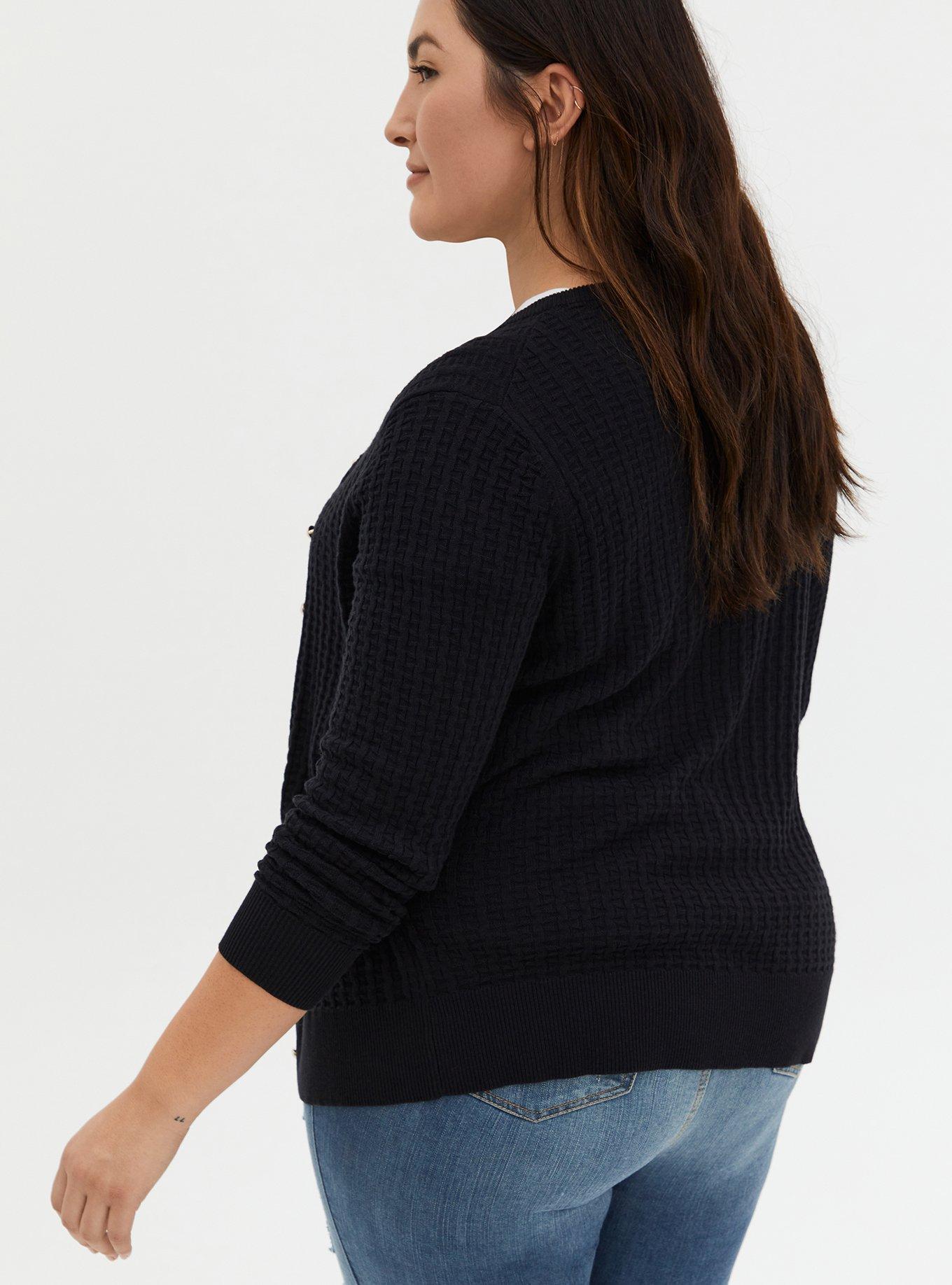 Cardigan Embellished Button Sweater, , alternate