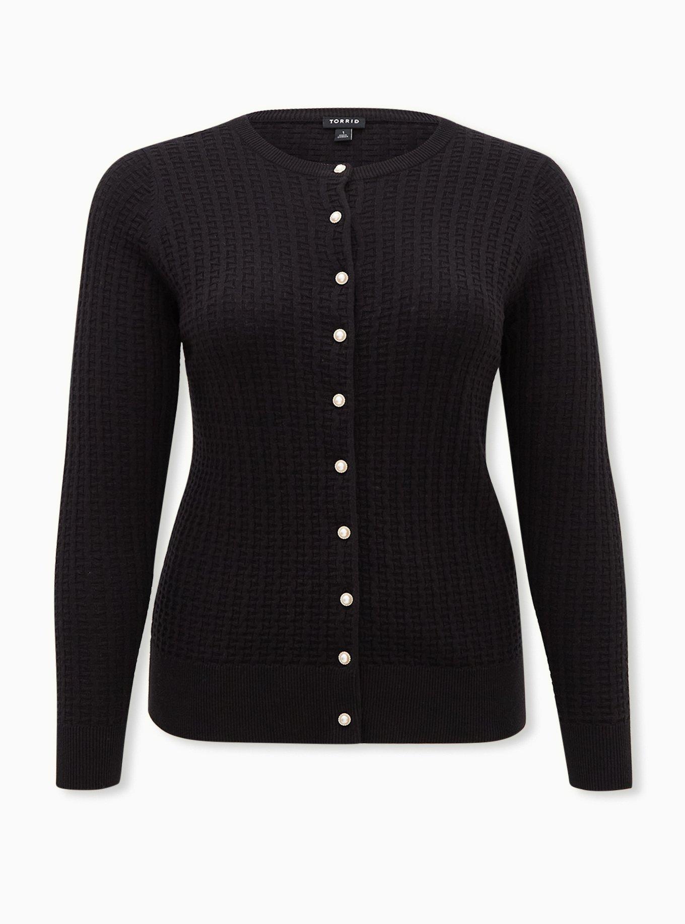 Cardigan Embellished Button Sweater, , hi-res