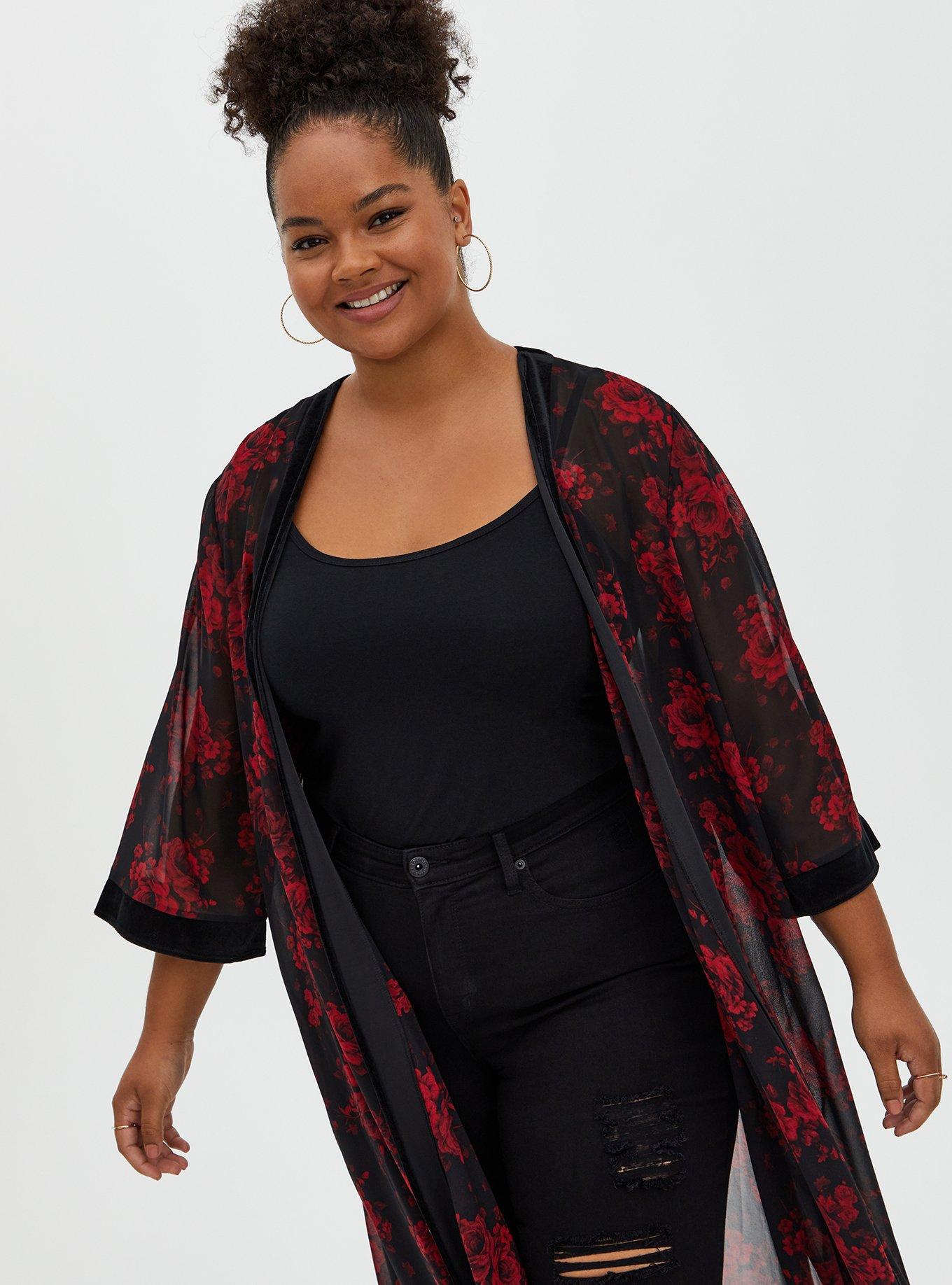 Plus Size - Velvet Duster Kimono - Torrid