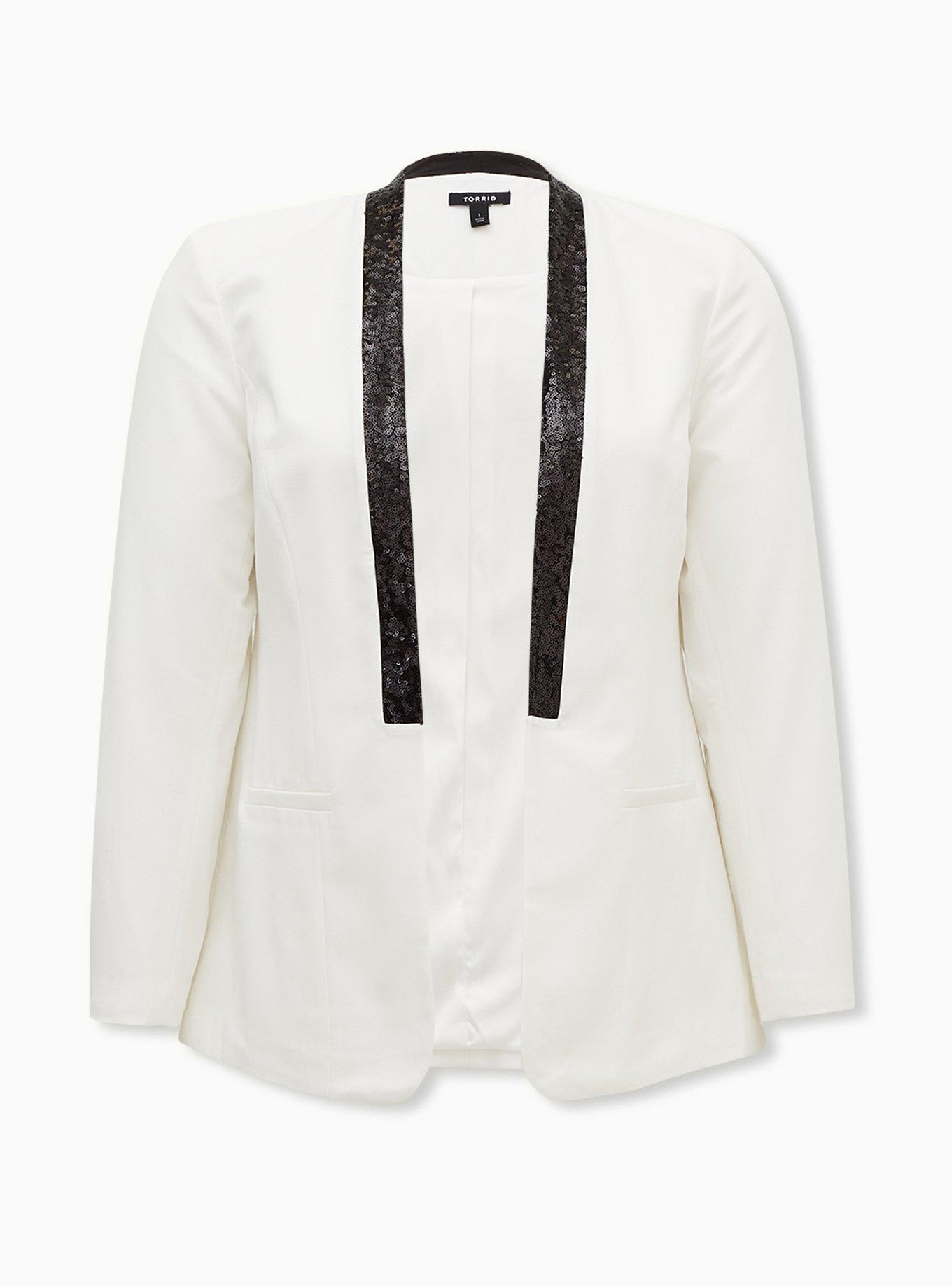 Sequin trim blazer store