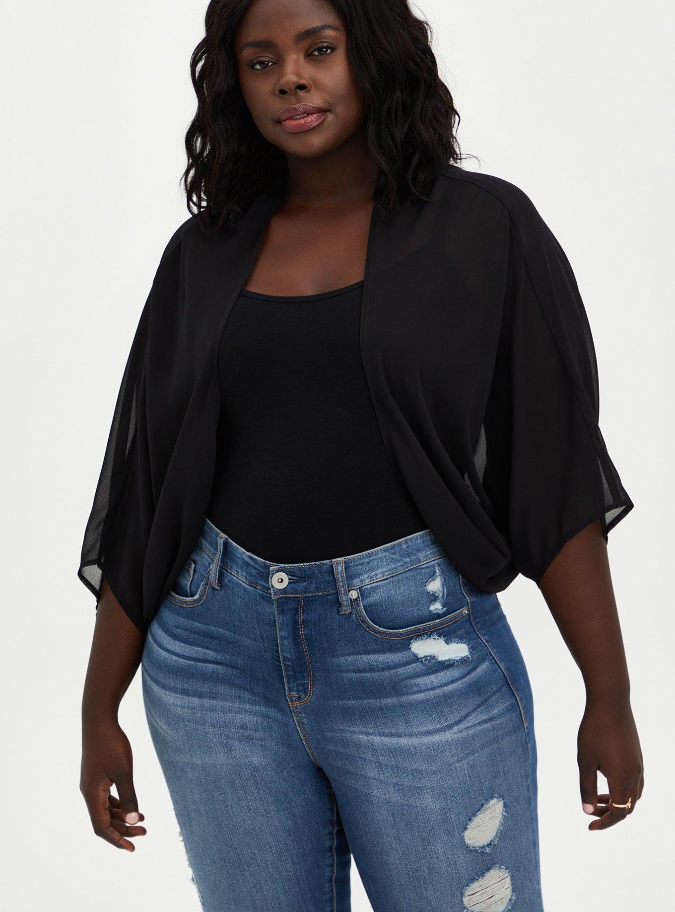 Plus Size Chiffon Cocoon Kimono Torrid