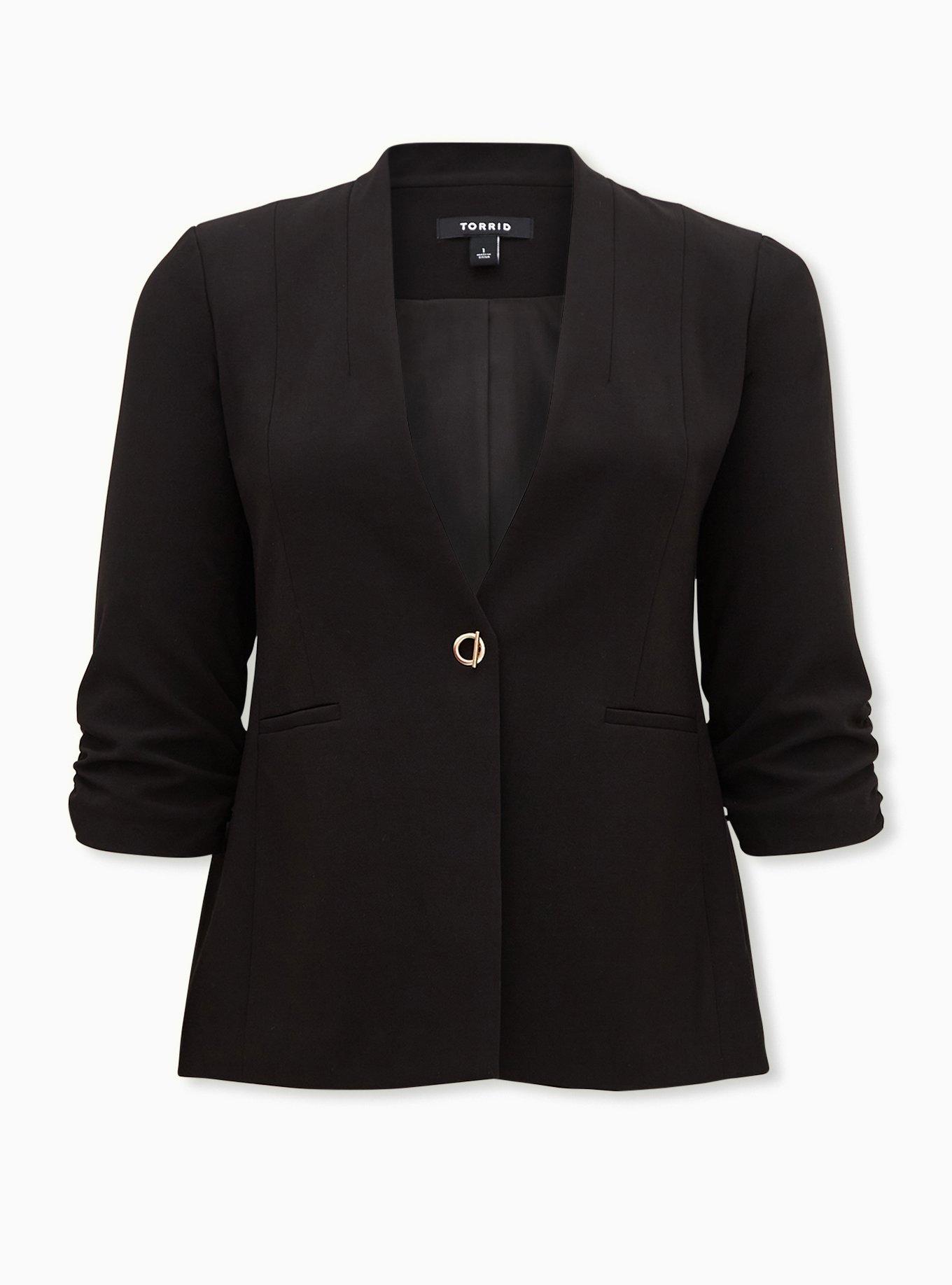 Plus Size - Collarless Classic Fit Blazer - Torrid